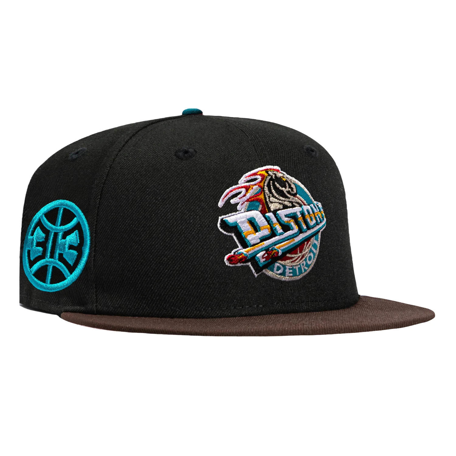 New Era 59Fifty Detroit Pistons 313 Patch 1996 Hat - Black, Brown