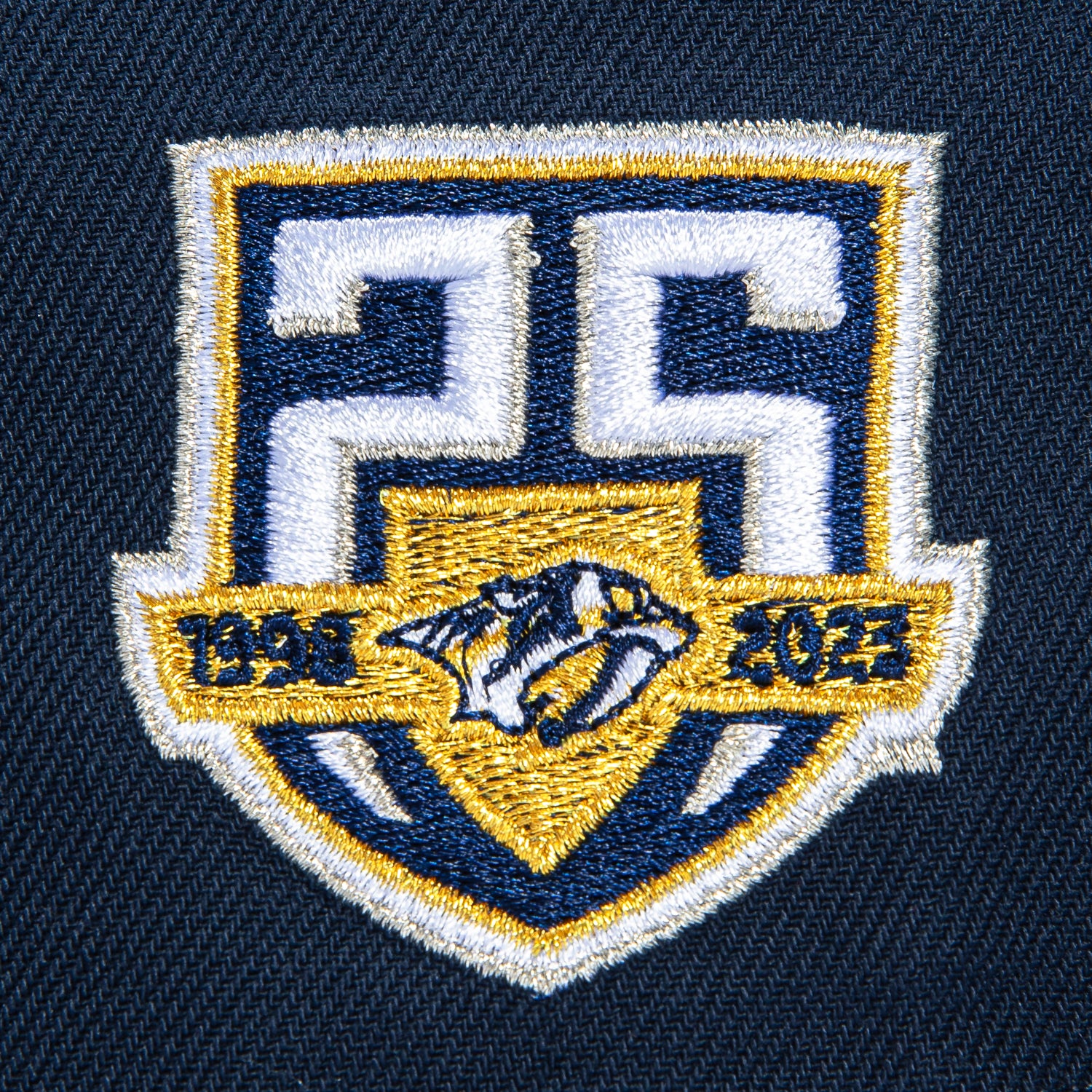 New Era 59Fifty Nashville Predators 25th Anniversary Patch 1998 Logo Hat - Navy, Indigo - Image 5