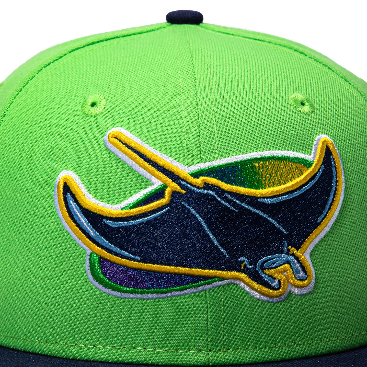 New Era 59Fifty Tampa Bay Rays Alternate Hat - Light Green, Light Navy - Image 4