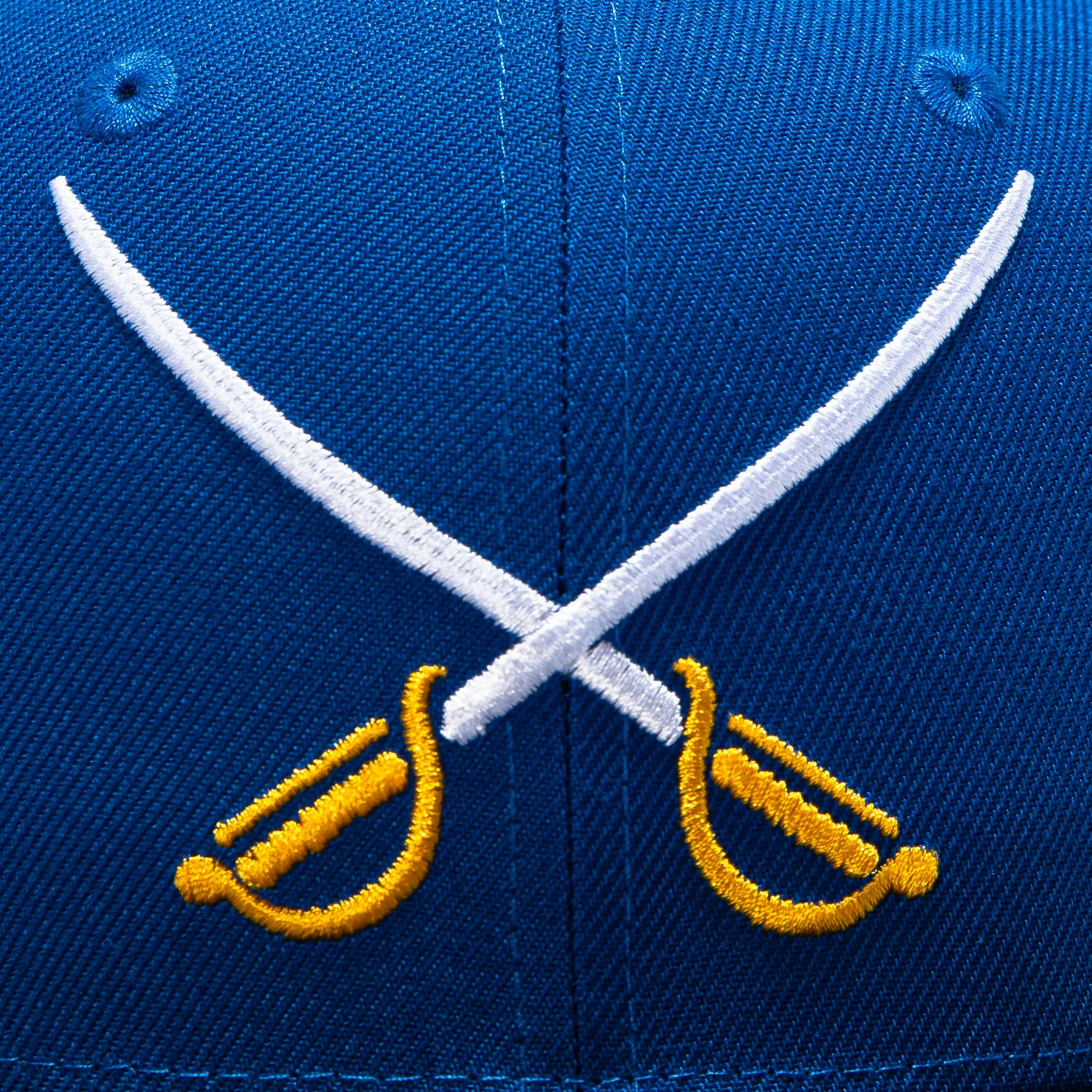 New Era 59Fifty Buffalo Sabres 20th Anniversary Patch Swords Hat - Royal, Black - Image 4