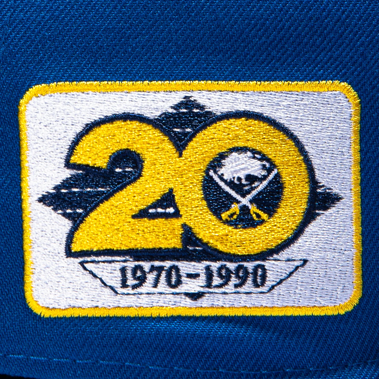 New Era 59Fifty Buffalo Sabres 20th Anniversary Patch Swords Hat - Royal, Black - Image 5
