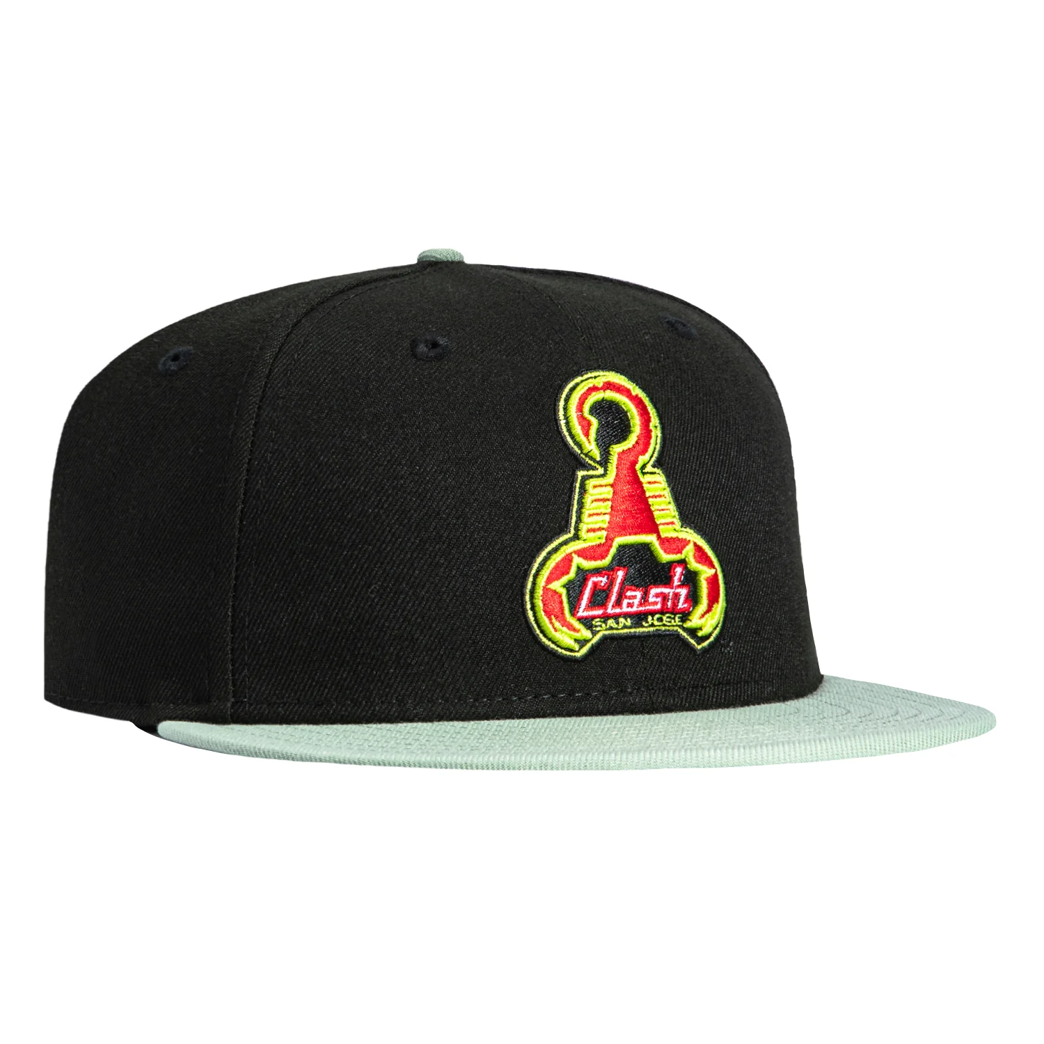 New Era 59Fifty San Jose Earthquakes Clash Hat - Black, Everest Green