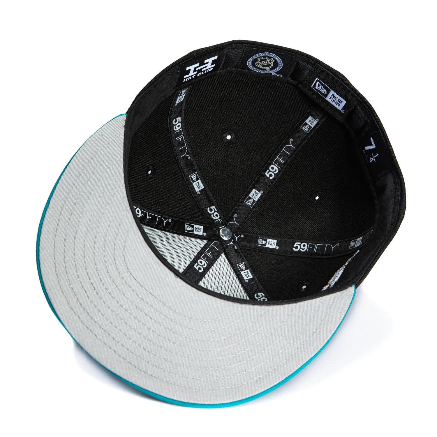 New Era 59Fifty San Jose Sharks 35th Anniversary Patch Hat - Black, Teal - Image 2