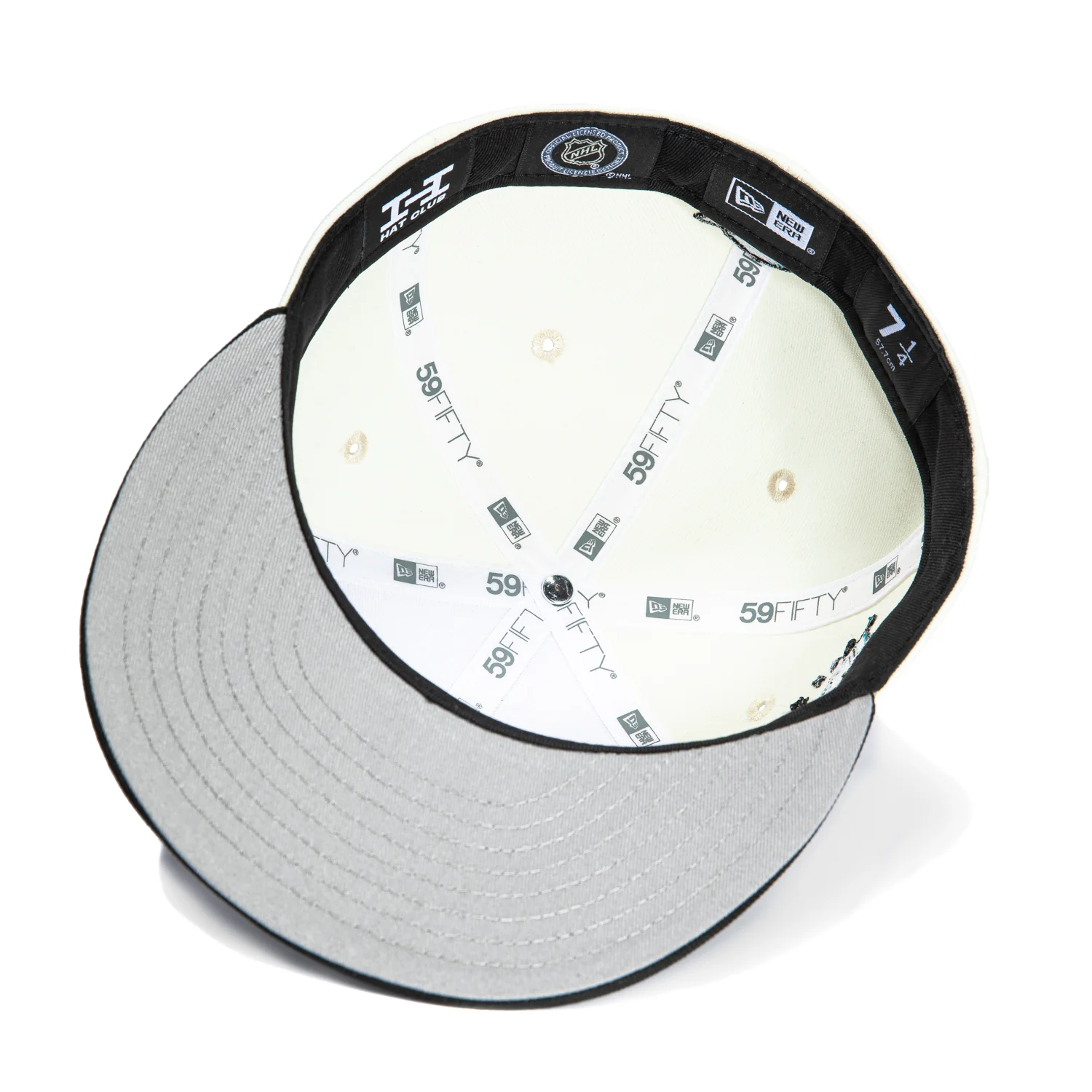 New Era 59Fifty San Jose Sharks 5th Anniversary Patch Hat - White, Black - Image 2