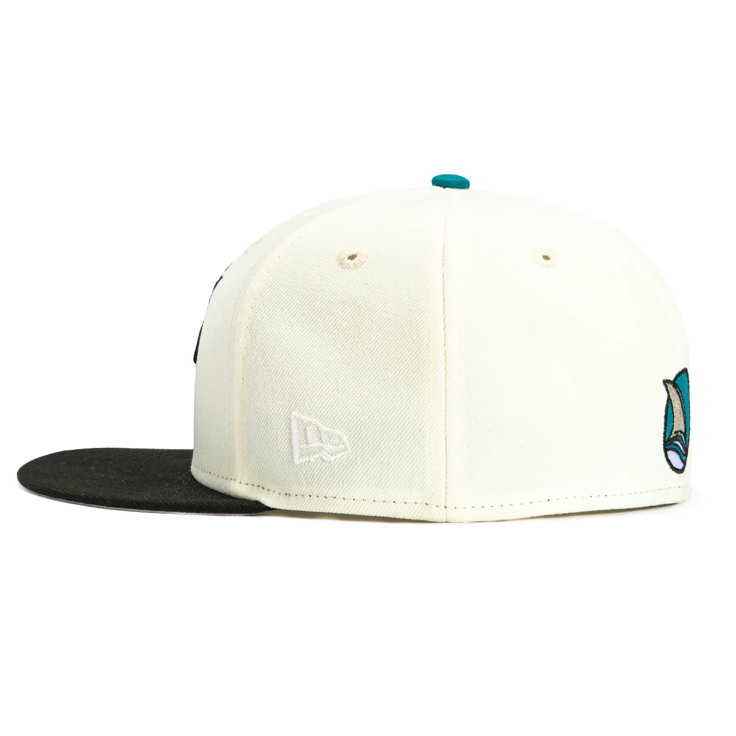 New Era 59Fifty San Jose Sharks 5th Anniversary Patch Hat - White, Black - Image 3