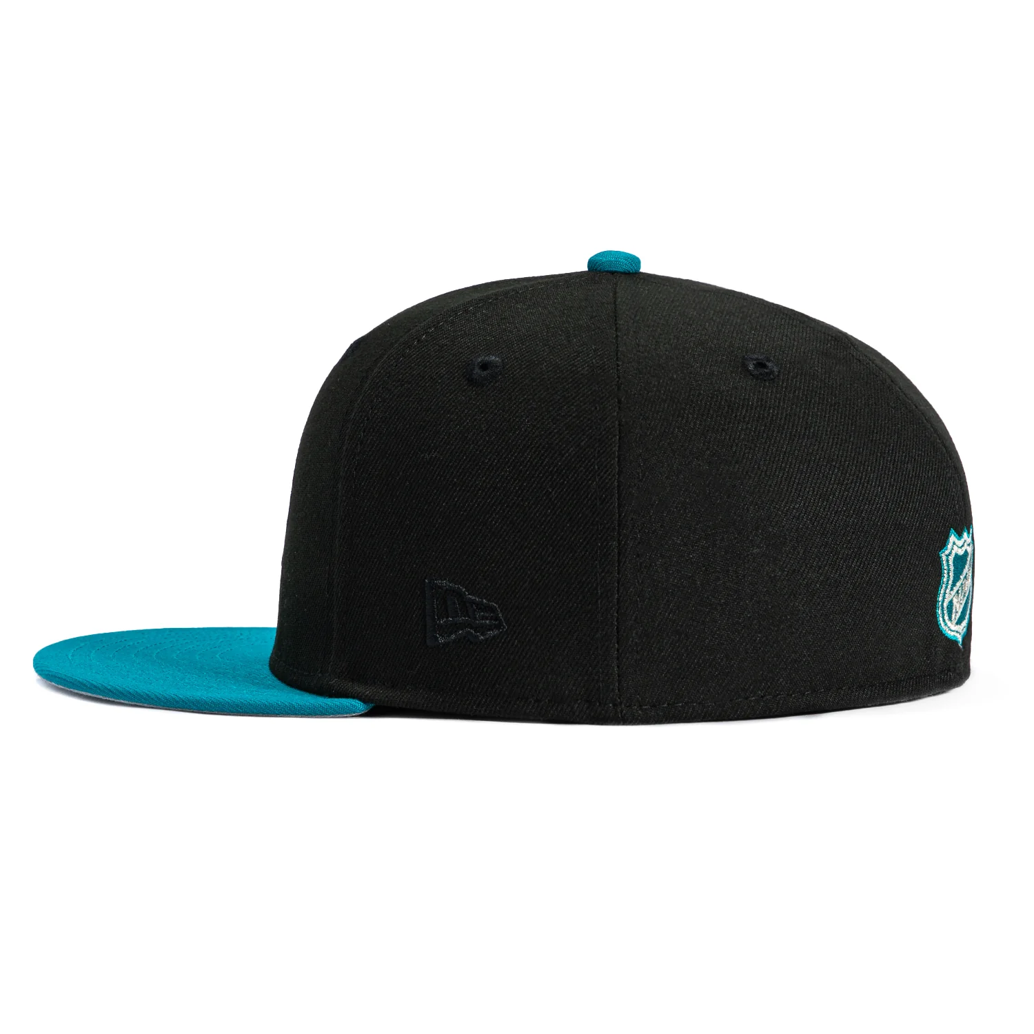 New Era 59Fifty San Jose Sharks 1991 Alternate Hat - Black, Teal - Image 3