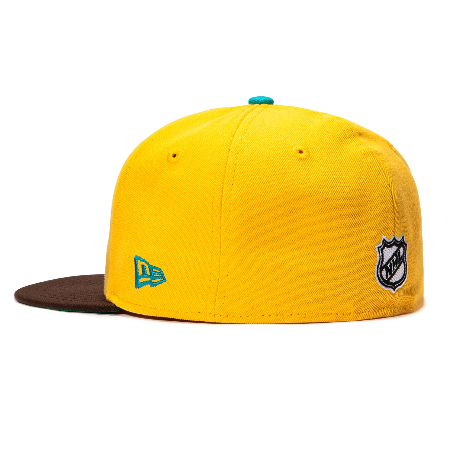 New Era 59Fifty San Jose Sharks 1997 All Star Game Patch Hat - Gold, Brown - Image 3