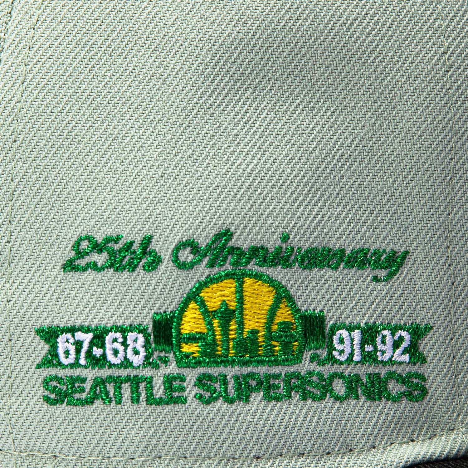 New Era 59Fifty Seattle Sonics 25th Anniversary Patch 1967 Hat - Everest Green, Black - Image 5