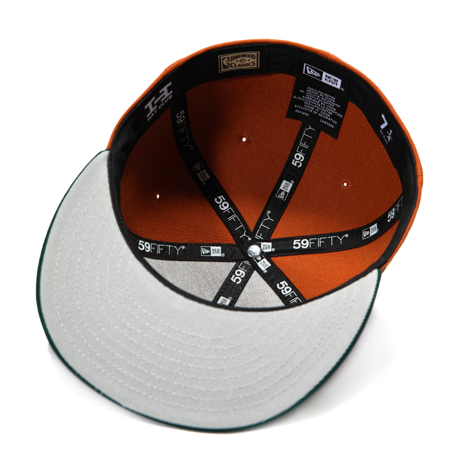 New Era 59Fifty Seattle Sonics 1996 NBA Finals Patch 1995 Alternate Hat - Burnt Orange, Green - Image 2