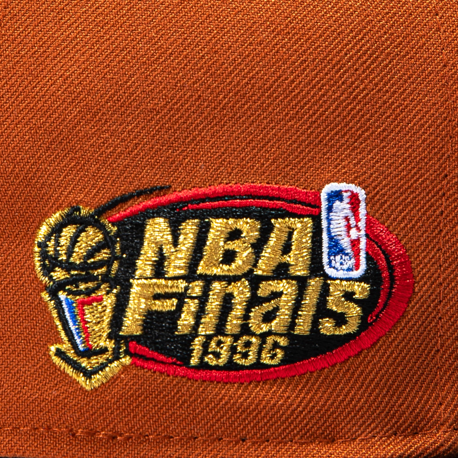 New Era 59Fifty Seattle Sonics 1996 NBA Finals Patch 1995 Alternate Hat - Burnt Orange, Green - Image 5