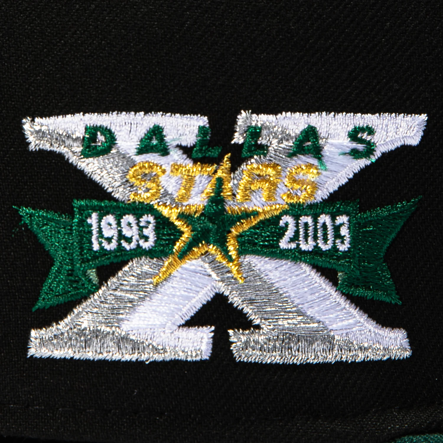 New Era 59Fifty Dallas Stars 10th Anniversary Patch 2003 Hat - Black, Green - Image 5