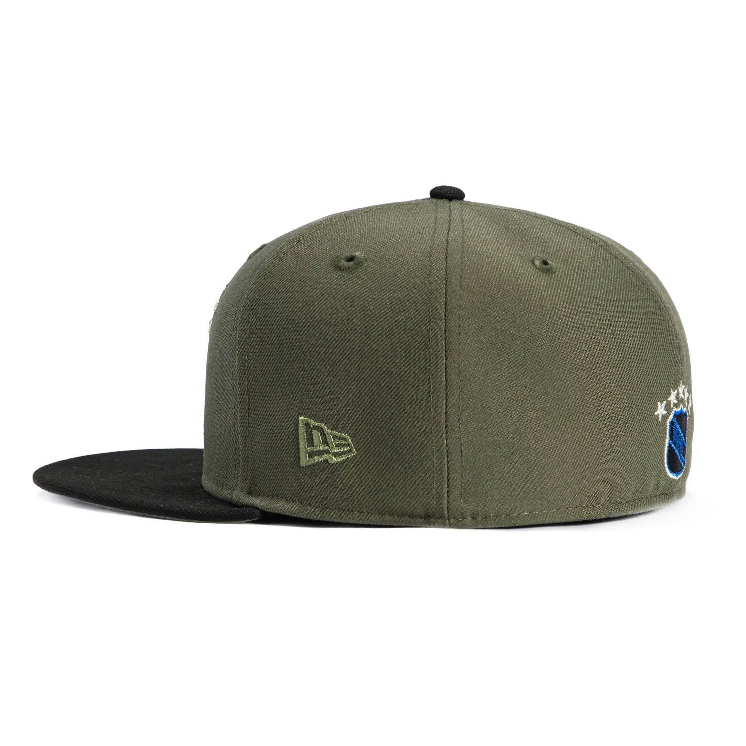 New Era 59Fifty Dallas Stars 10th Anniversary Patch 1993 Hat - Olive, Black, Royal - Image 3