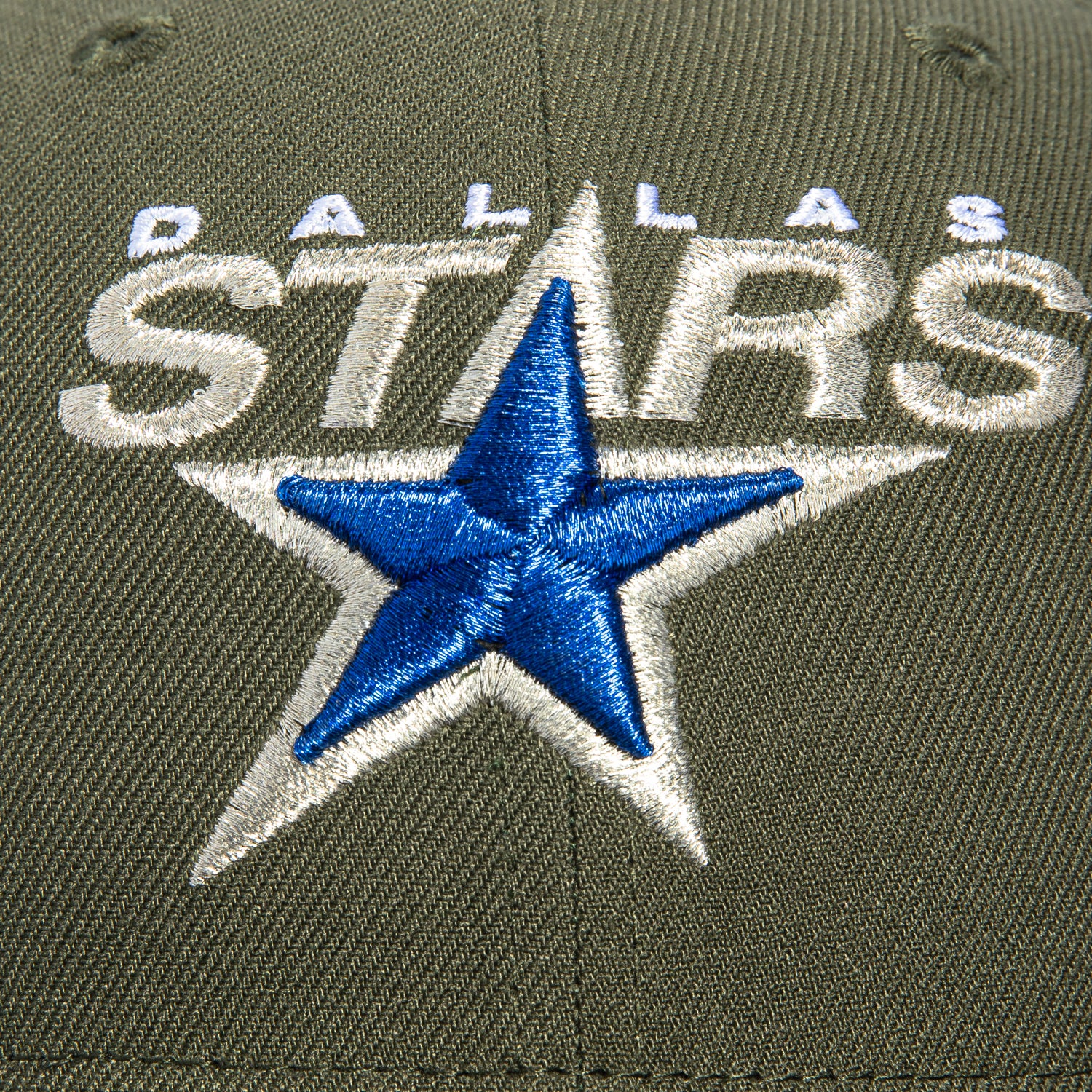 New Era 59Fifty Dallas Stars 10th Anniversary Patch 1993 Hat - Olive, Black, Royal - Image 4