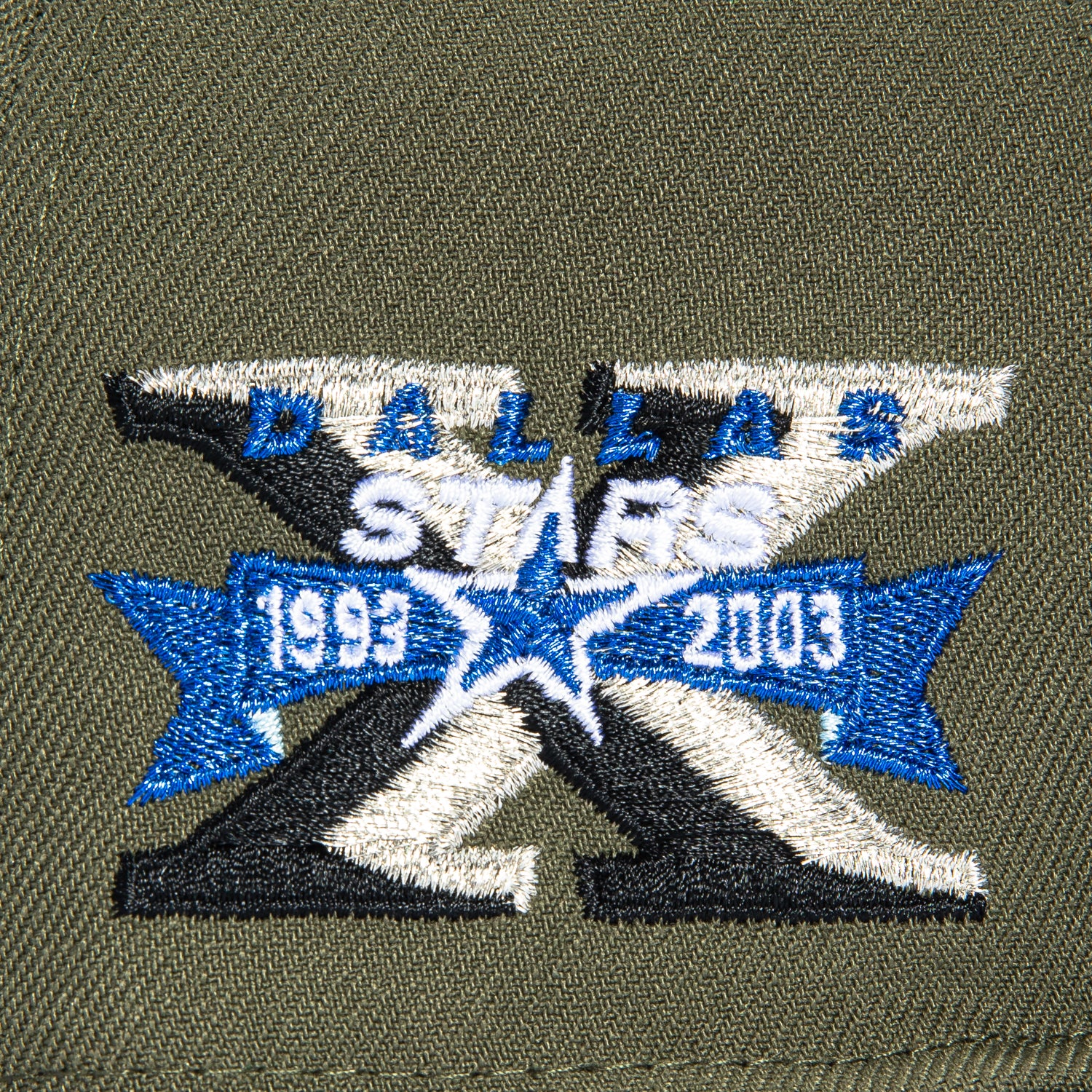 New Era 59Fifty Dallas Stars 10th Anniversary Patch 1993 Hat - Olive, Black, Royal - Image 5