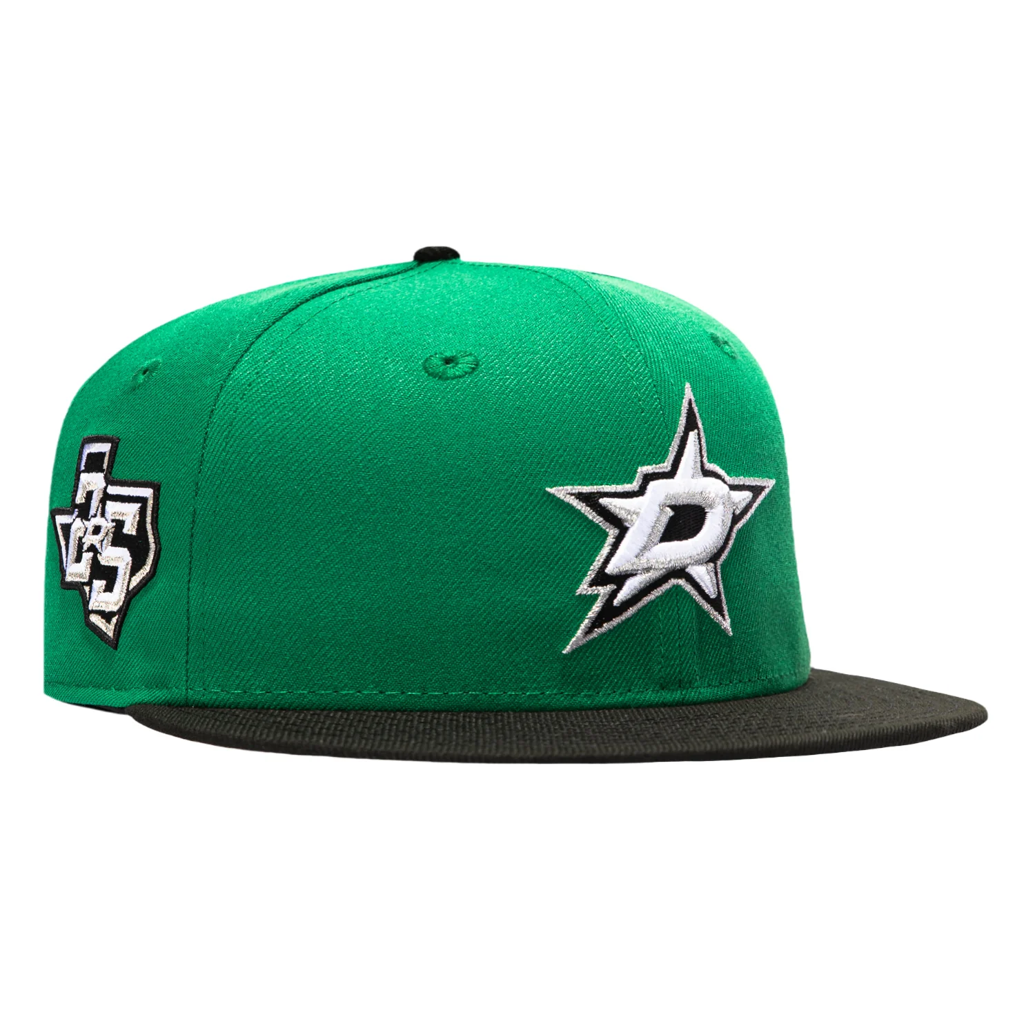 New Era 59Fifty Dallas Stars 25th Anniversary Patch Hat - Kelly, Black