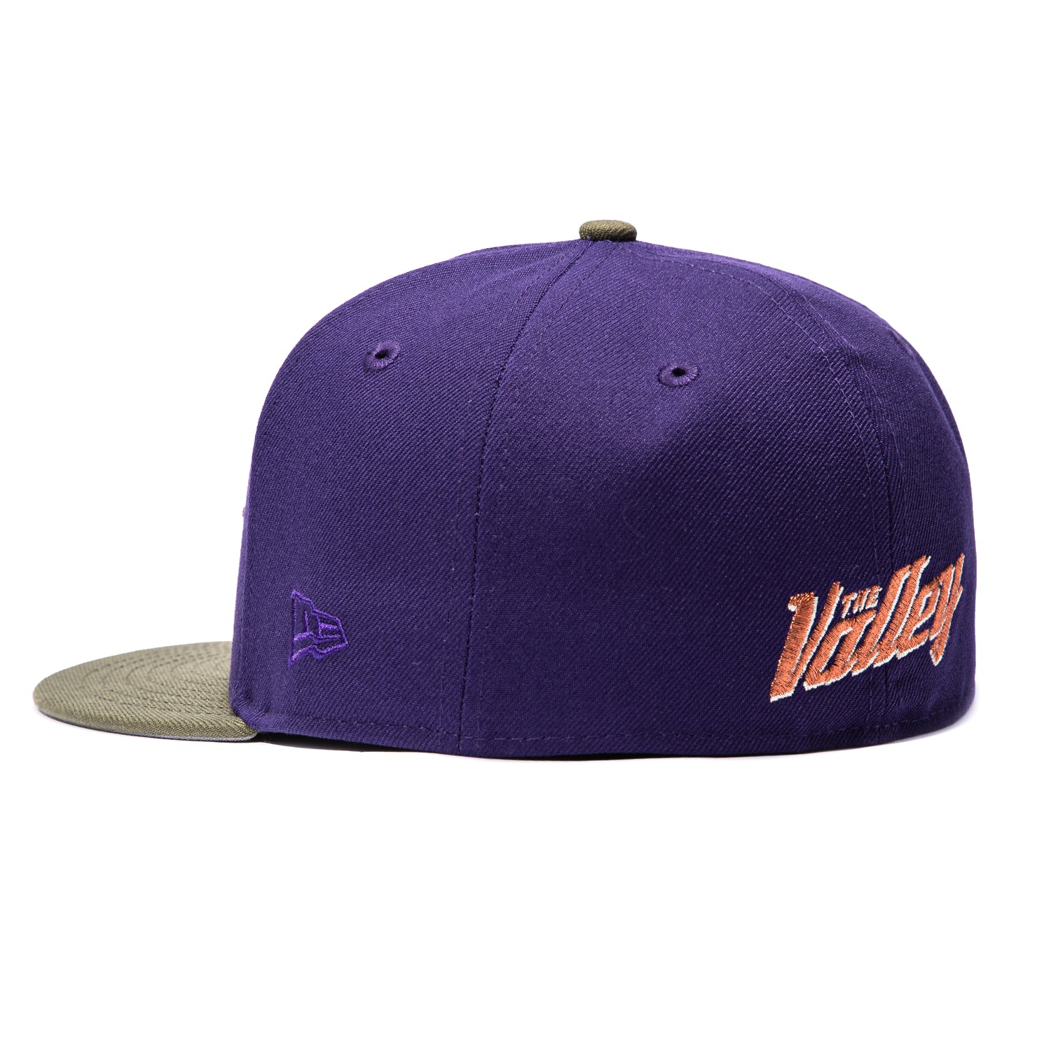 New Era 59Fifty Phoenix Suns 1973 Logo Patch Word Hat - Purple, Olive - Image 3