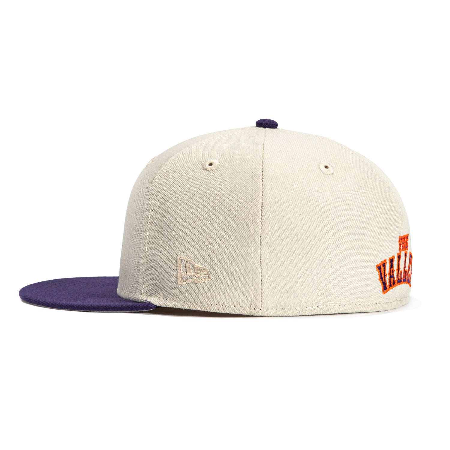 New Era 59Fifty Phoenix Suns Logo Patch Alternate City Edition Hat - Stone, Purple - Image 3