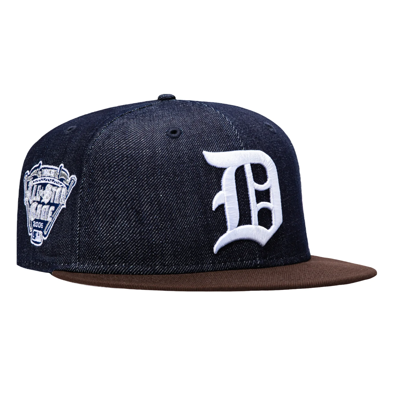 New Era 59Fifty Detroit Tigers 2005 All Star Game Patch Hat - Denim, Brown
