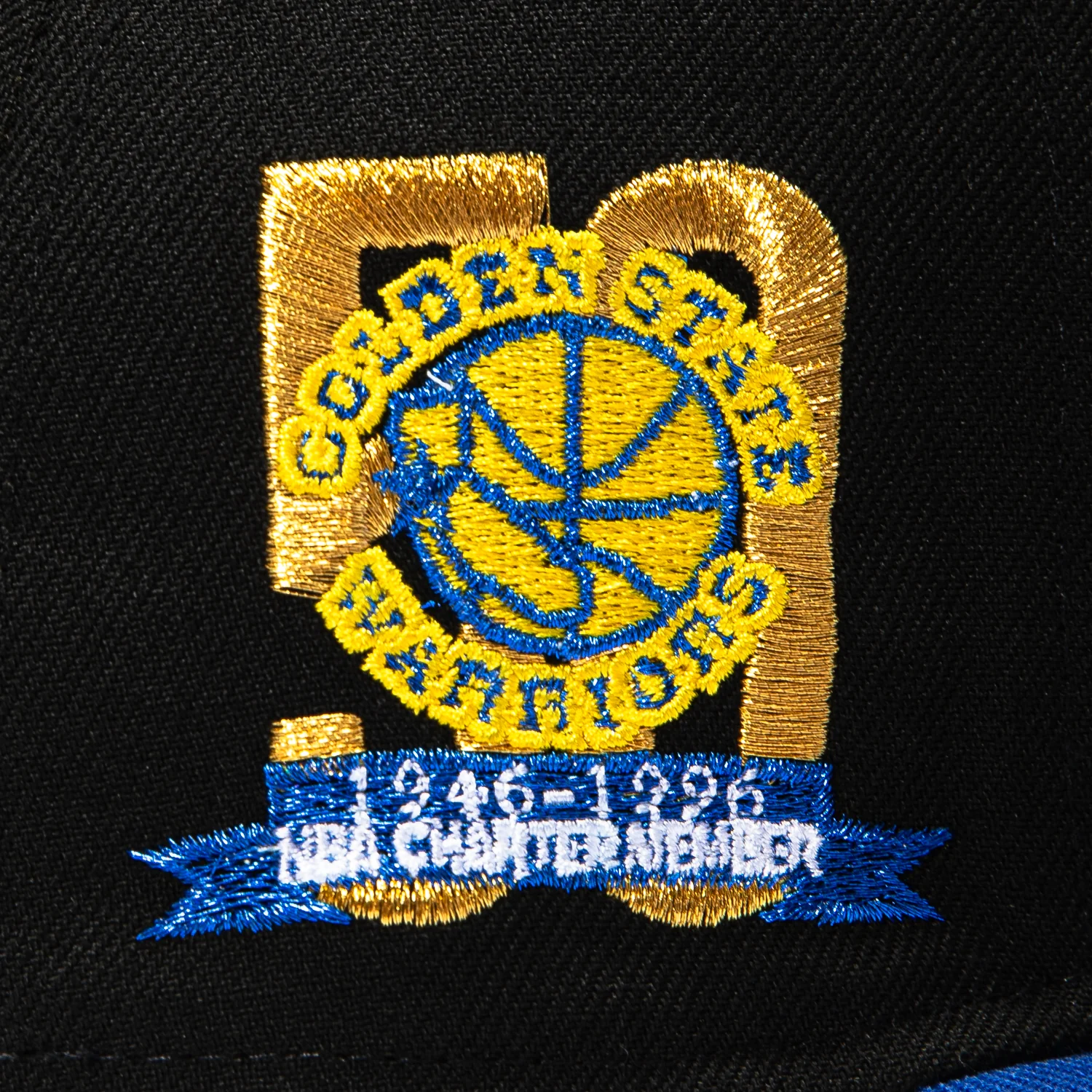 New Era 59Fifty Golden State Warriors 50th Anniversary Patch 1951 Hat - Black, Royal - Image 5