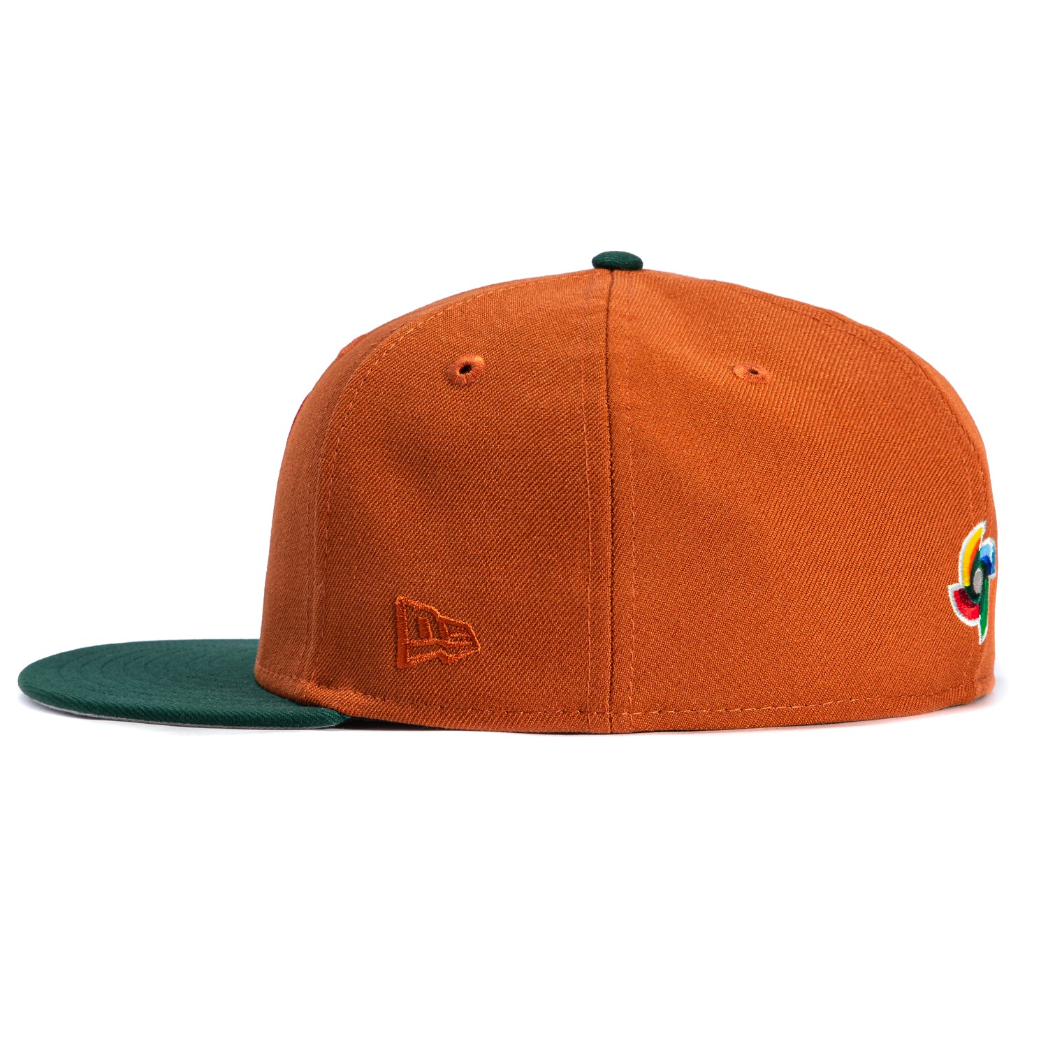 New Era 59Fifty Mexico World Baseball Classic Mexico Flag Patch Hat - Burnt Orange, Green - Image 3