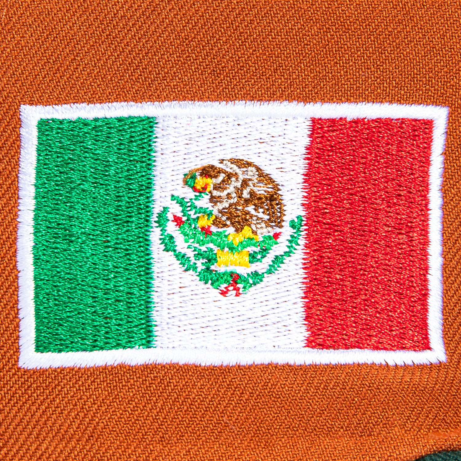New Era 59Fifty Mexico World Baseball Classic Mexico Flag Patch Hat - Burnt Orange, Green - Image 5