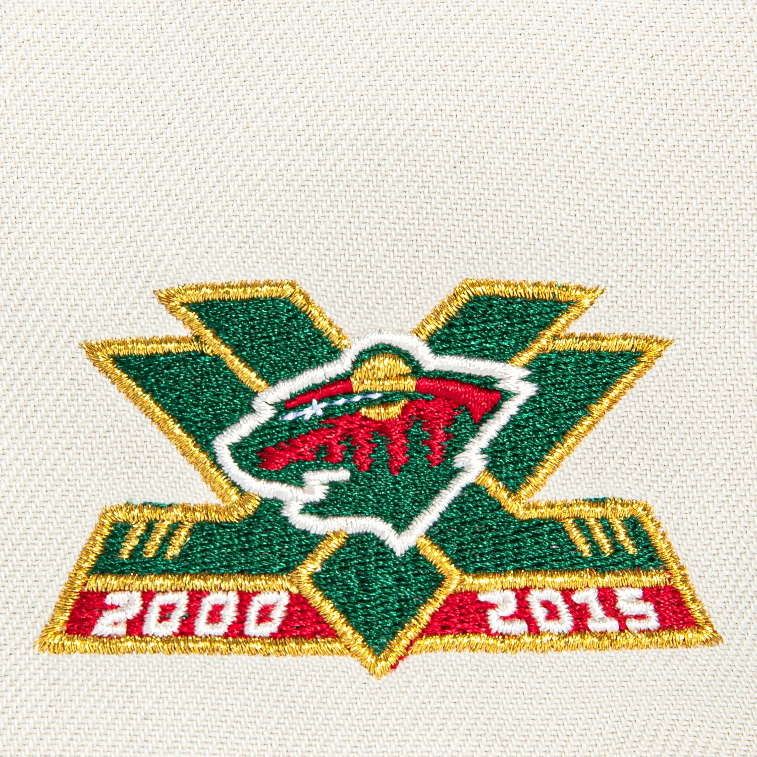 New Era 59Fifty Minnesota Wild 15th Anniversary Patch Logo Hat - Stone, Green - Image 5