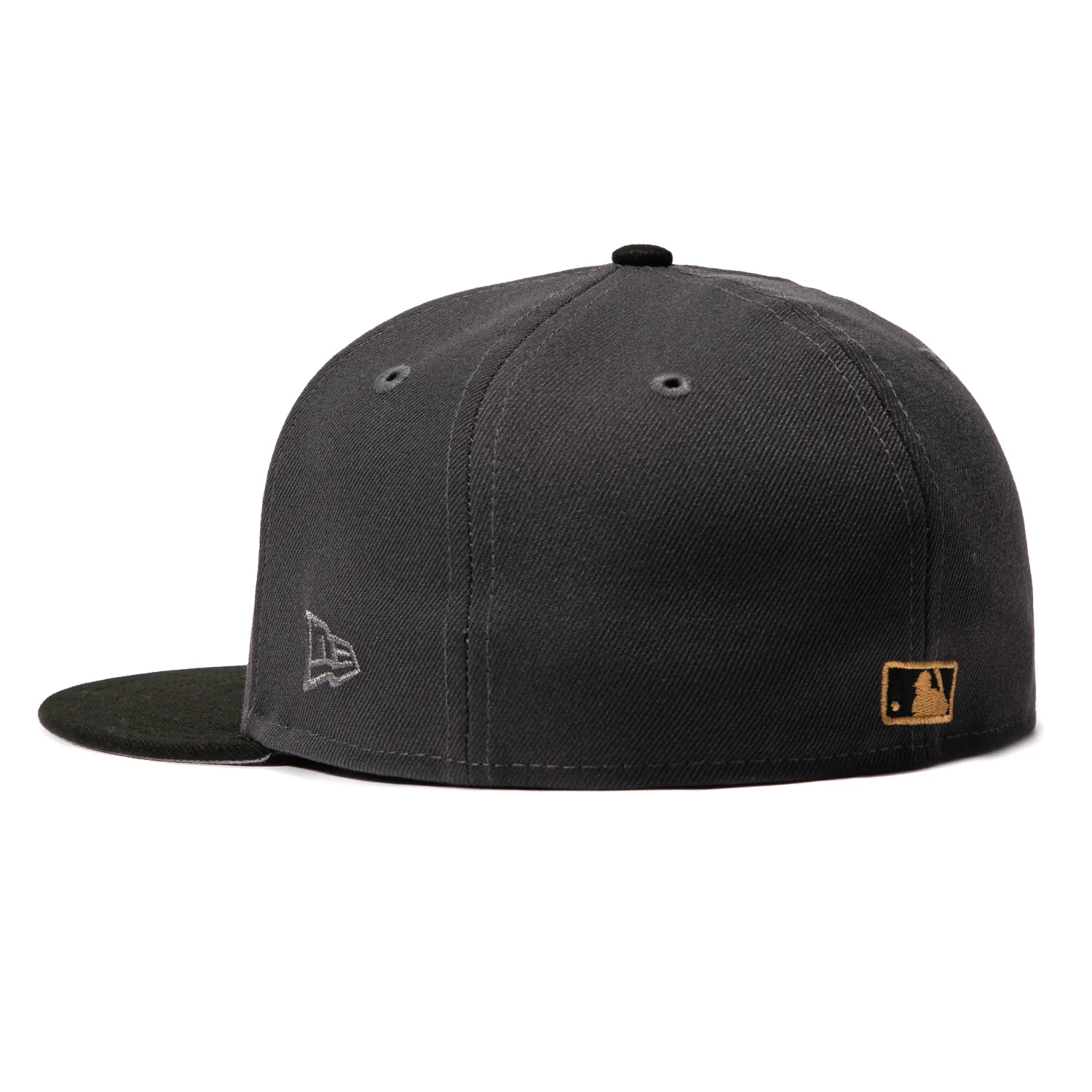 New Era 59Fifty Los Angeles Dodgers Logo Patch 2025 World Series Parade Hat - Graphite, Black - Image 3