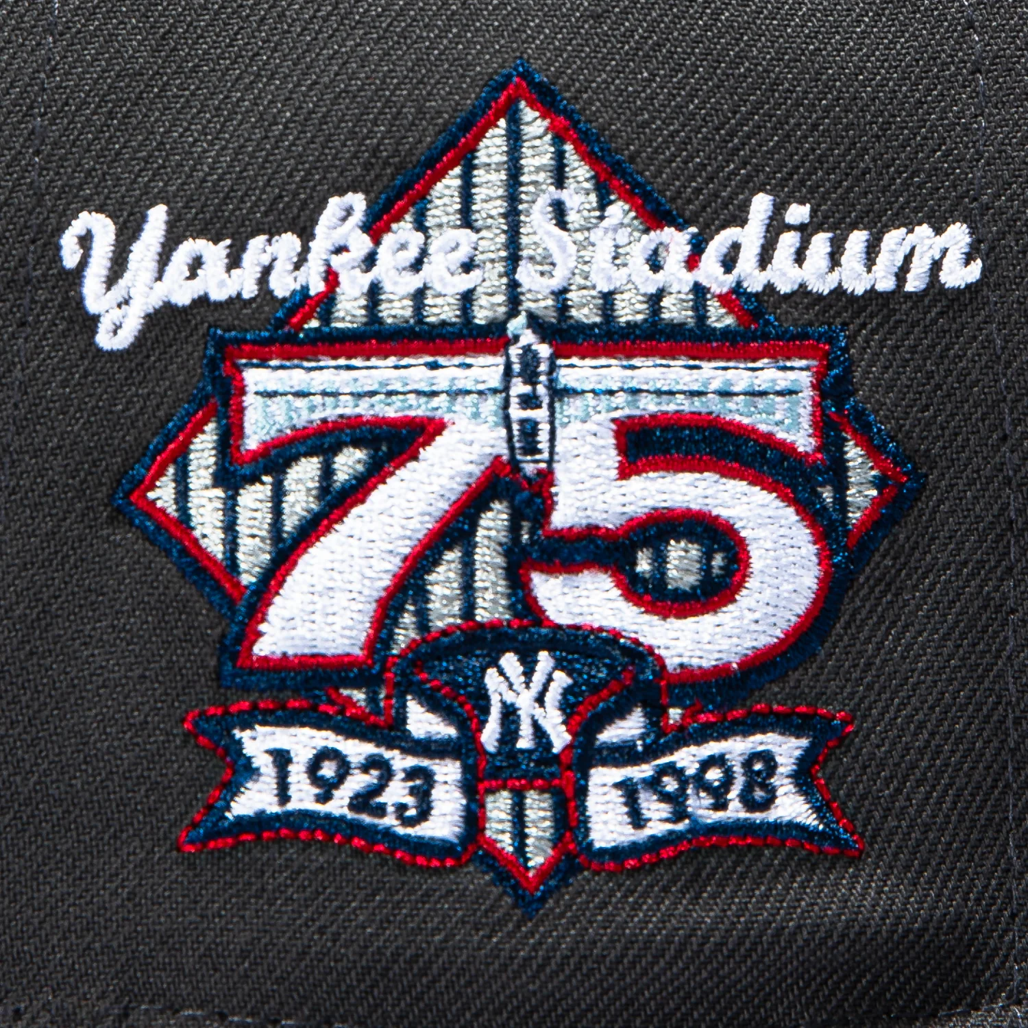 New Era 59Fifty New York Yankees 75th Anniversary Stadium Patch Hat - Grey, Brown - Image 5