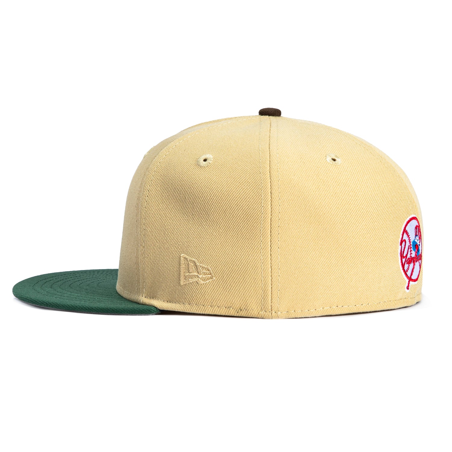 New Era 59Fifty New York Yankees Script Hat - Tan, Green - Image 3