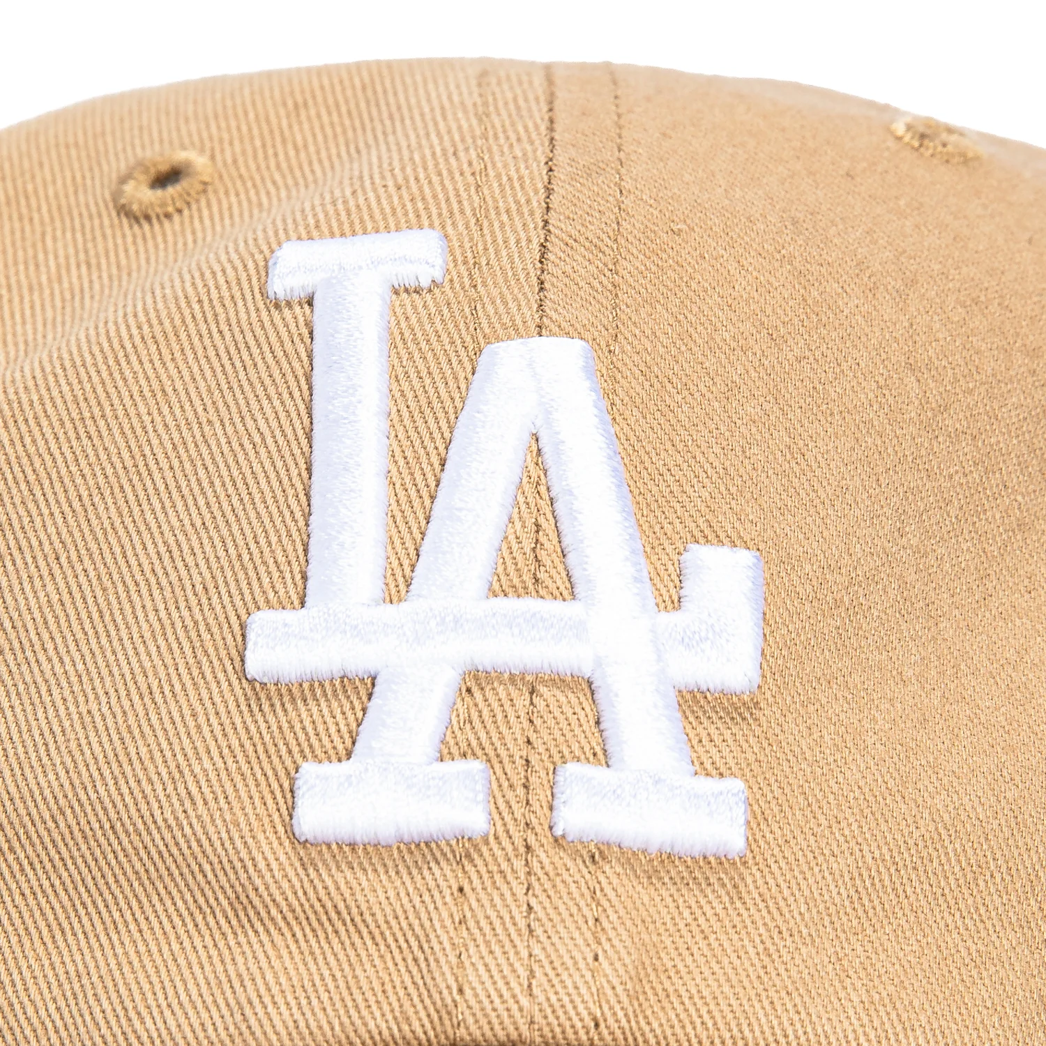 47 Brand Los Angeles Dodgers Adjustable Cleanup Hat - Khaki, White - Image 3