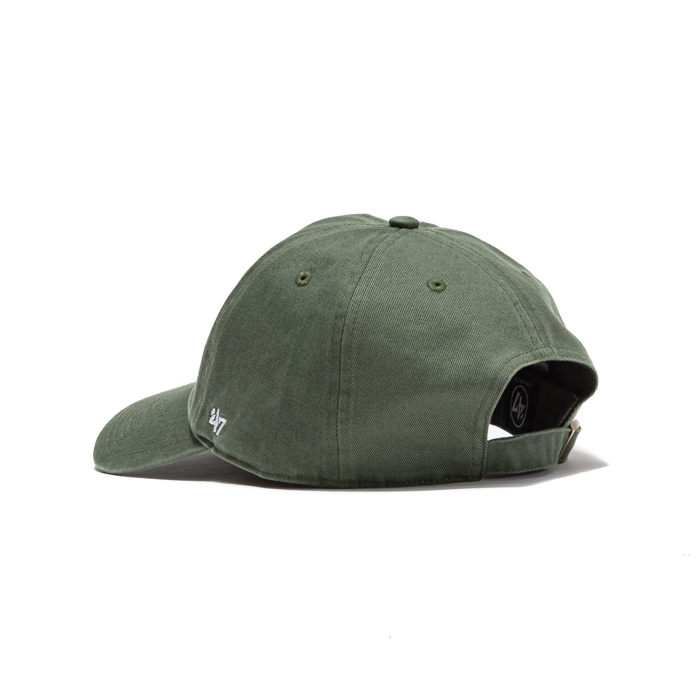 47 Brand Los Angeles Dodgers Cleanup Adjustable Hat - Olive, White - Image 2