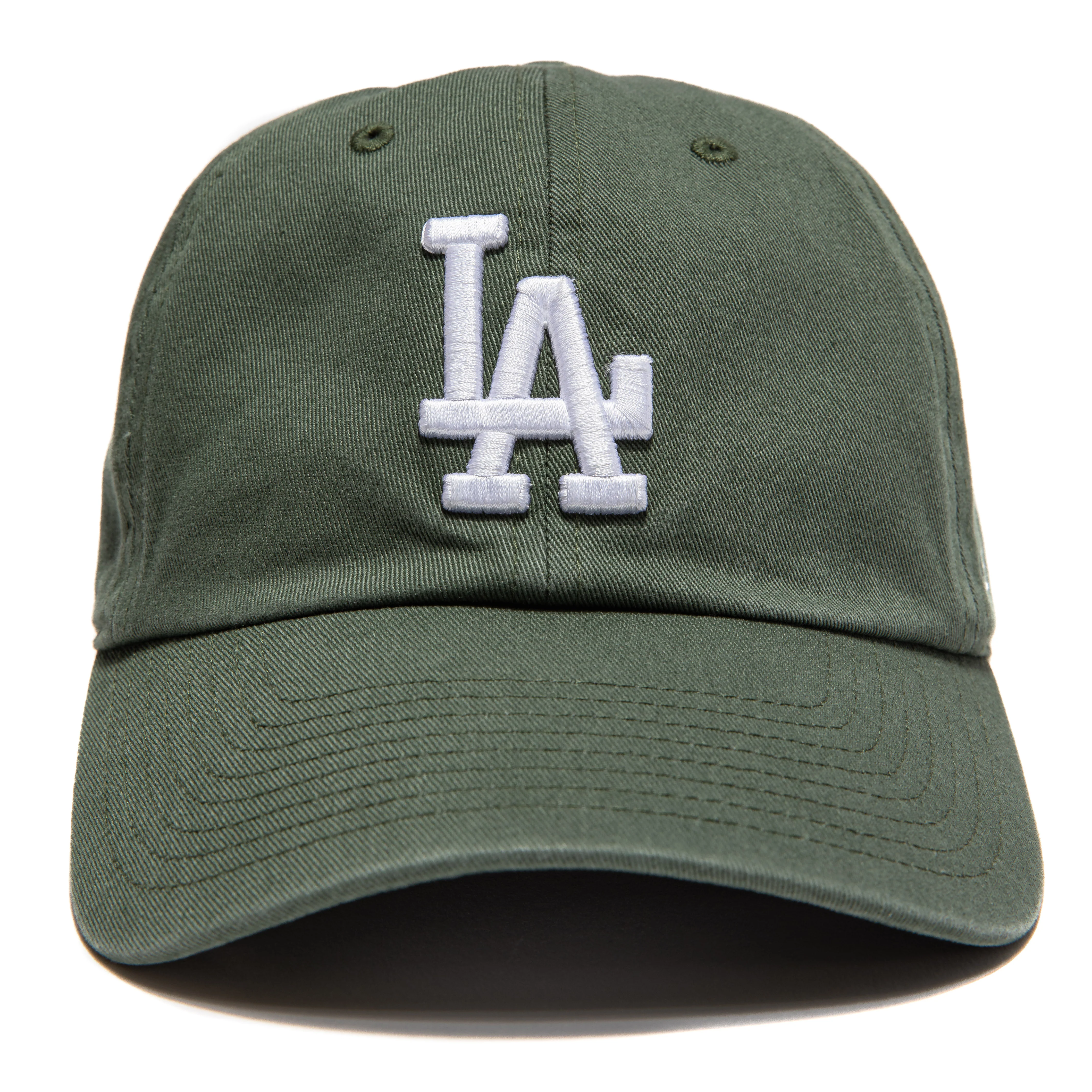 47 Brand Los Angeles Dodgers Cleanup Adjustable Hat - Olive, White - Image 3