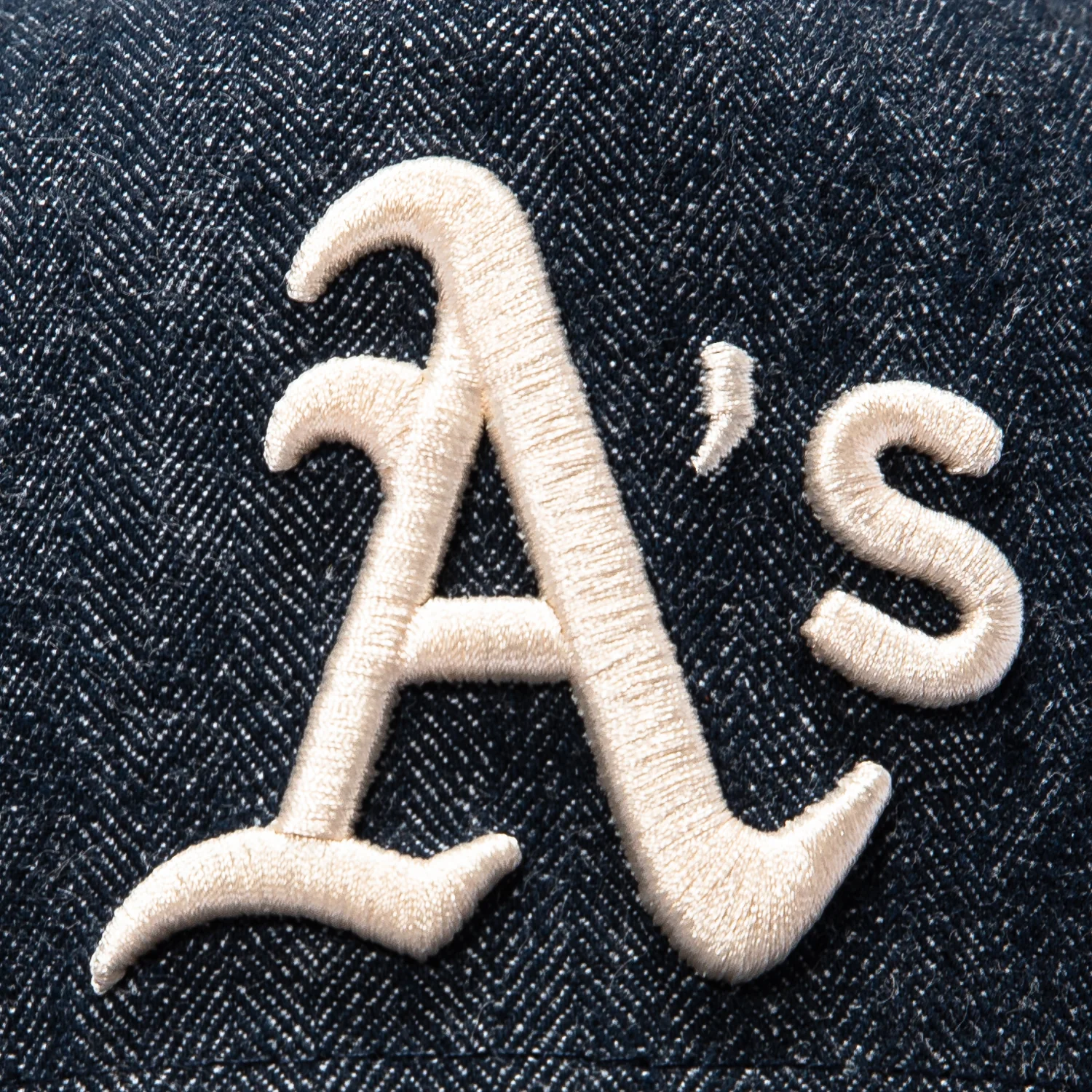 New Era 59Forty A-Frame Oakland Athletics Hat - Navy Denim - Image 3