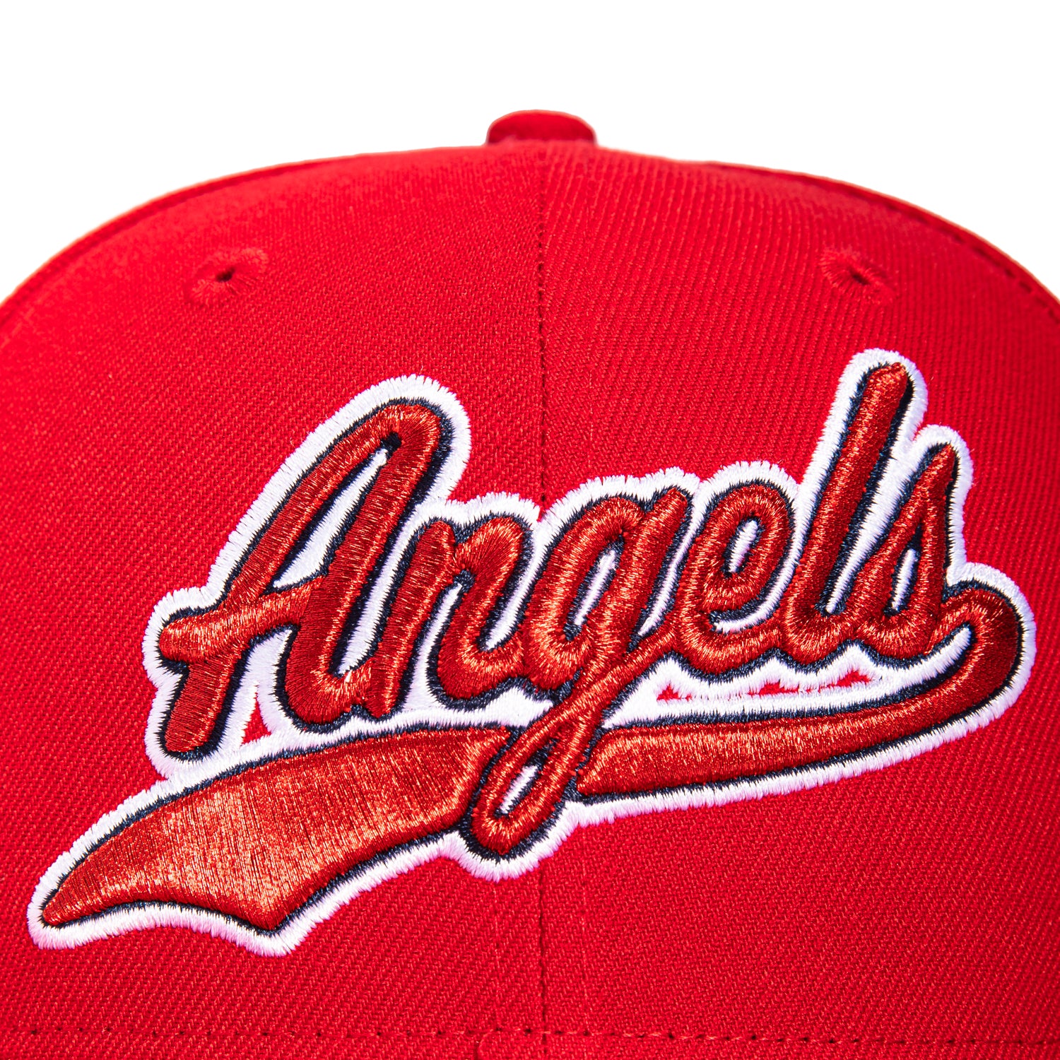 New Era 59Fifty Los Angeles Angels Script Hat - Red - Image 4