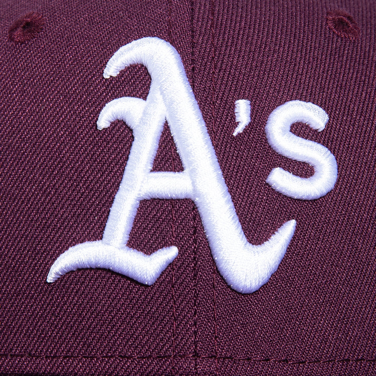 New Era 59Fifty Oakland Athletics Hat - Plum, White - Image 4