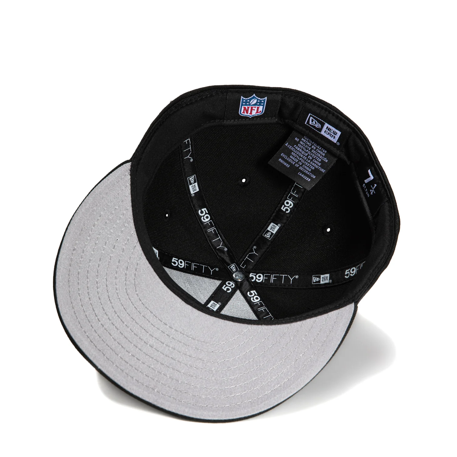 New Era 59Fifty Arizona Cardinals Hat - Black, Metallic Silver, Red - Image 2