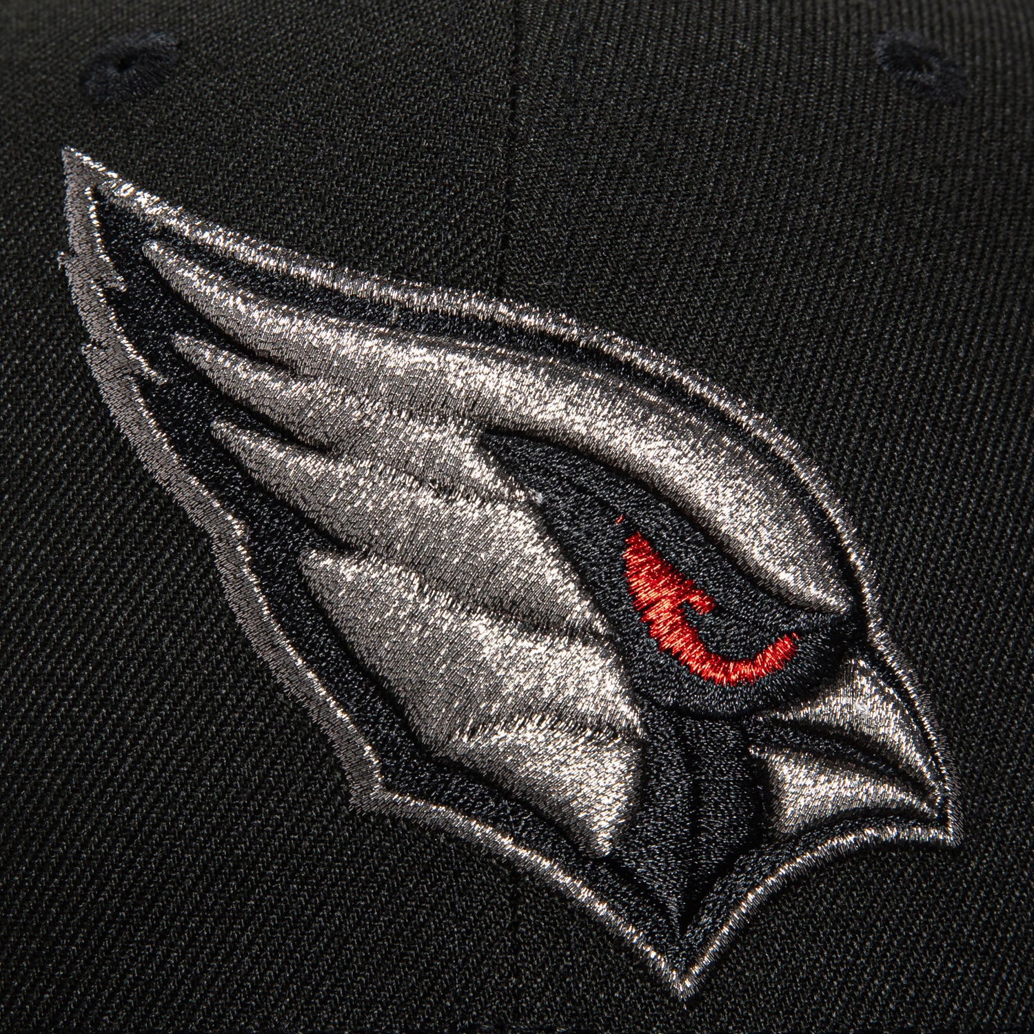 New Era 59Fifty Arizona Cardinals Hat - Black, Metallic Silver, Red - Image 4