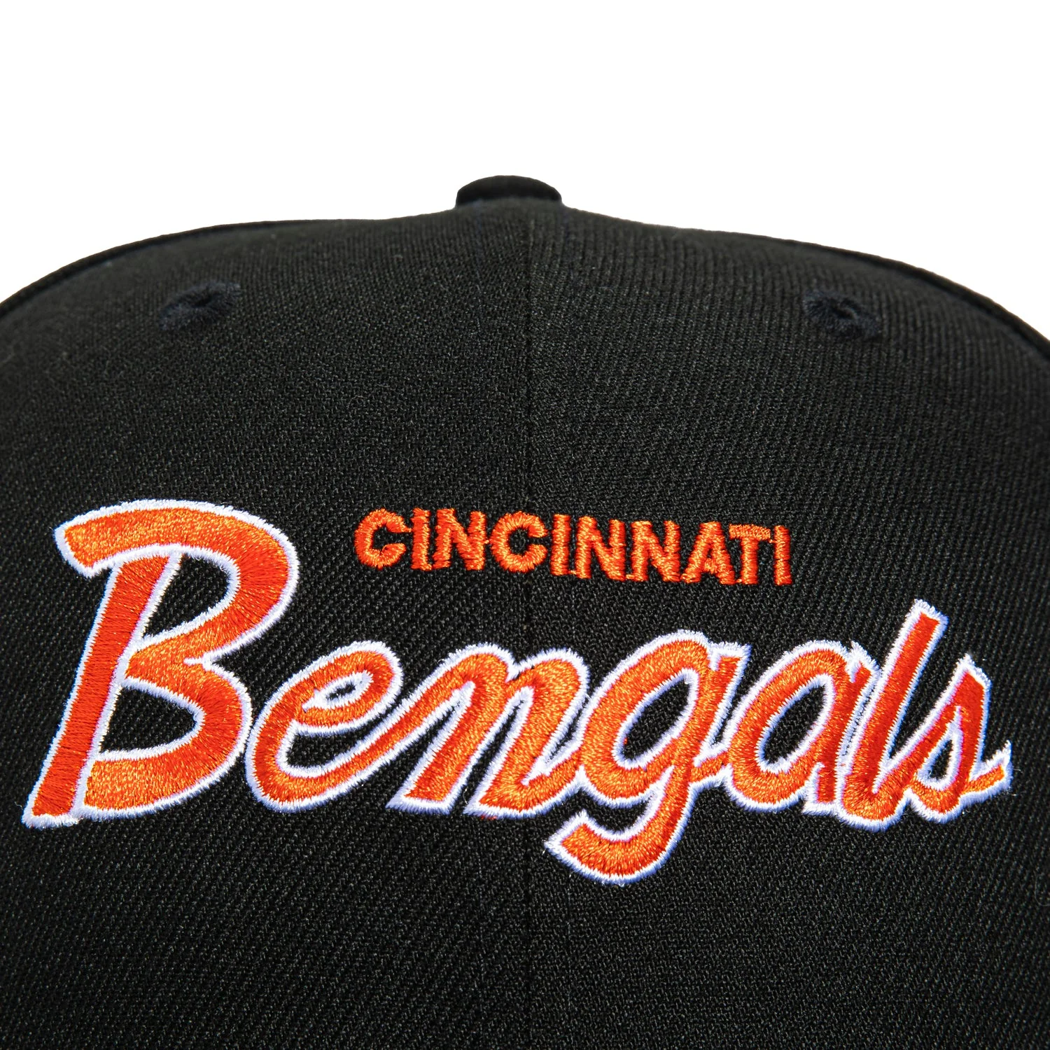 New Era 59Fifty Cincinnati Bengals Logo Patch Script Hat - Black - Image 4