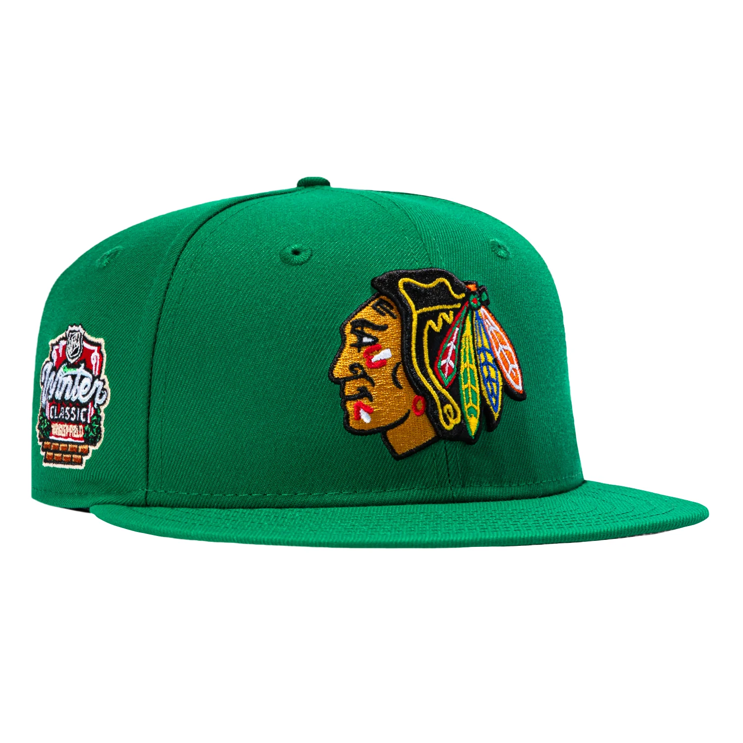 New Era 59Fifty Chicago Blackhawks 2025 Winter Classic Patch Hat - Kelly Green