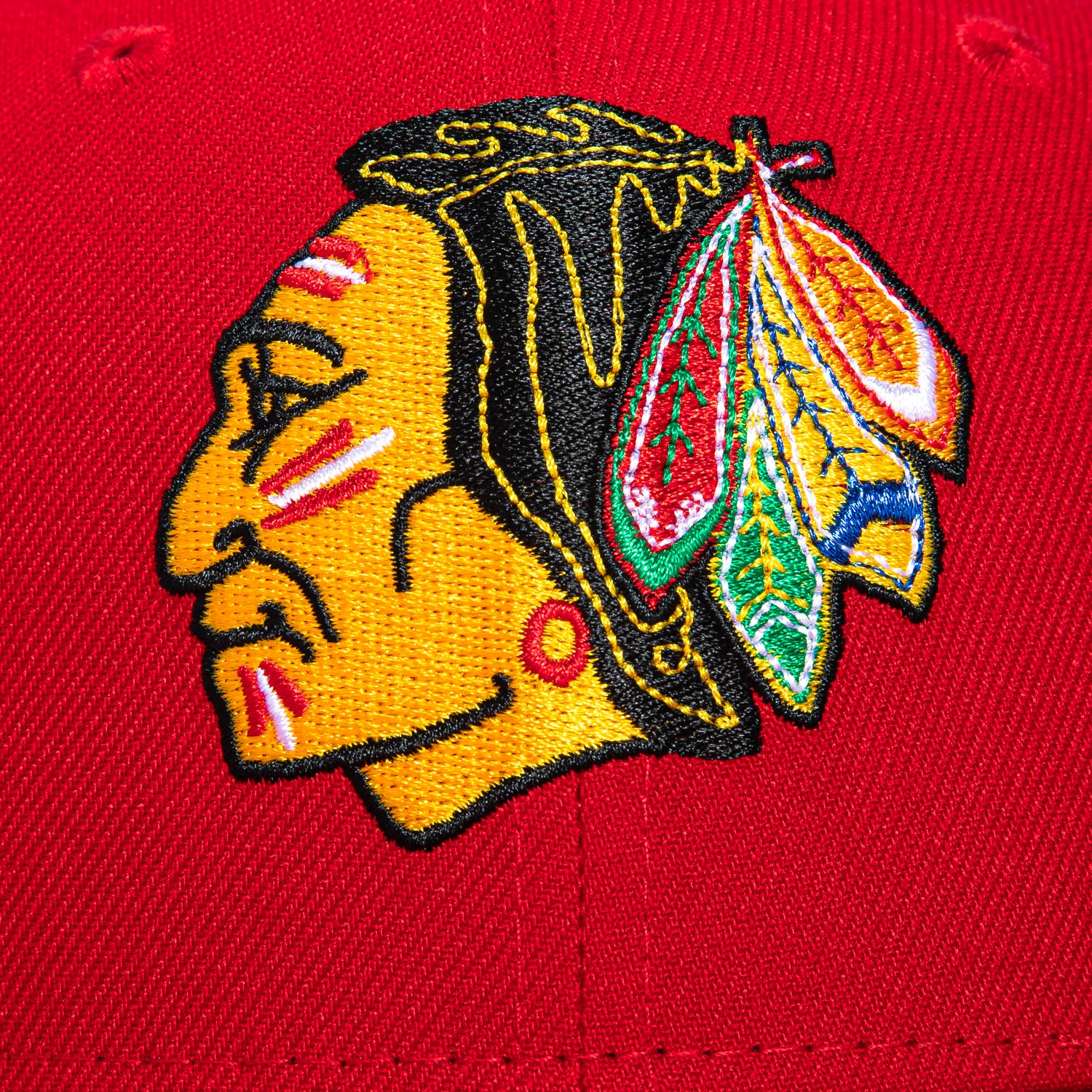 New Era 59Fifty Chicago Blackhawks 1957 Green UV Hat - Red - Image 4