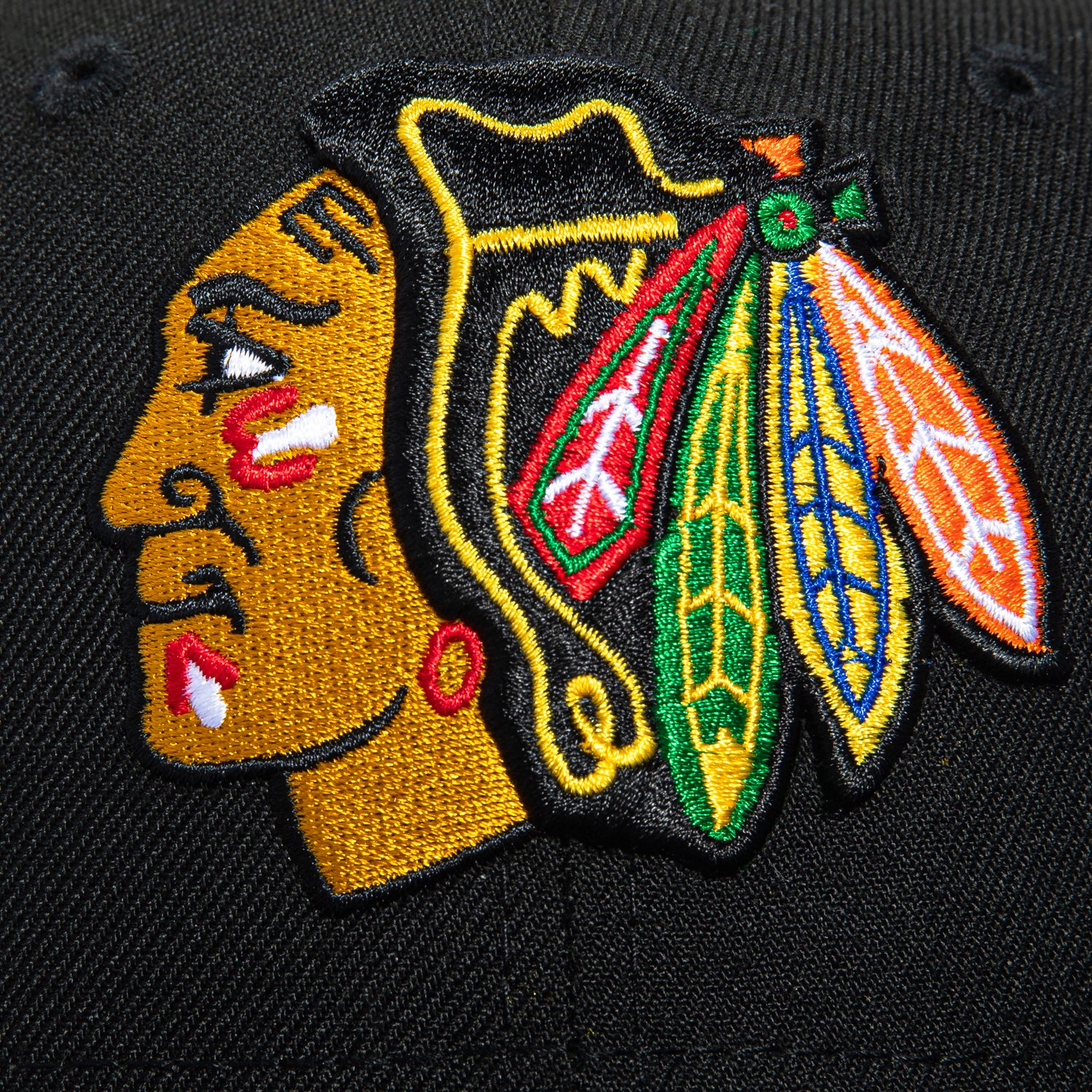New Era 59Fifty Chicago Blackhawks Mexico Flag Patch Hat - Black - Image 4