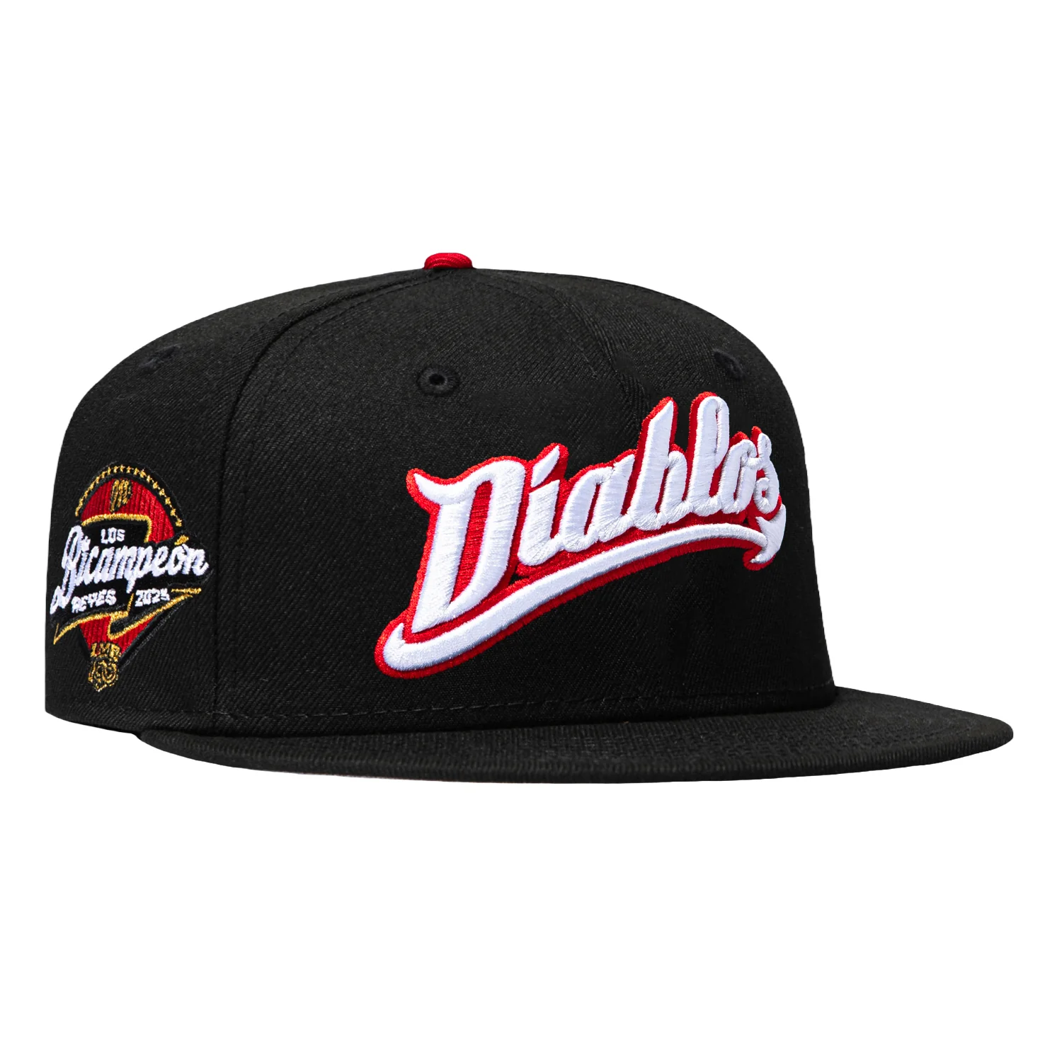 New Era 59Fifty Diablos Rojos de Mexico 2025 Champions Patch Script Hat - Black