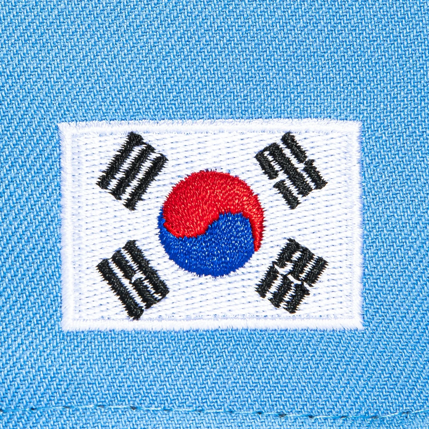 New Era 59Fifty Los Angeles Dodgers Korean Flag Patch Korea Script Hat - Light Blue - Image 5