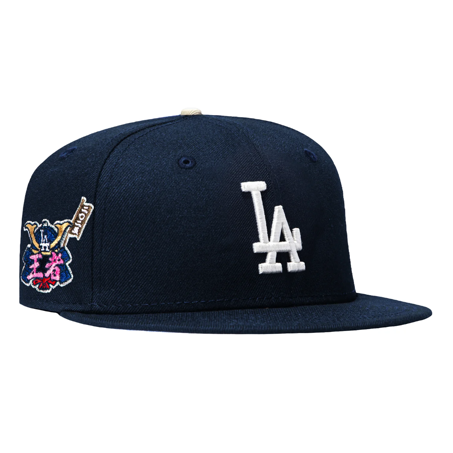 New Era 59Fifty Los Angeles Dodgers Shogun Logo Patch Hat - Navy, Ivory