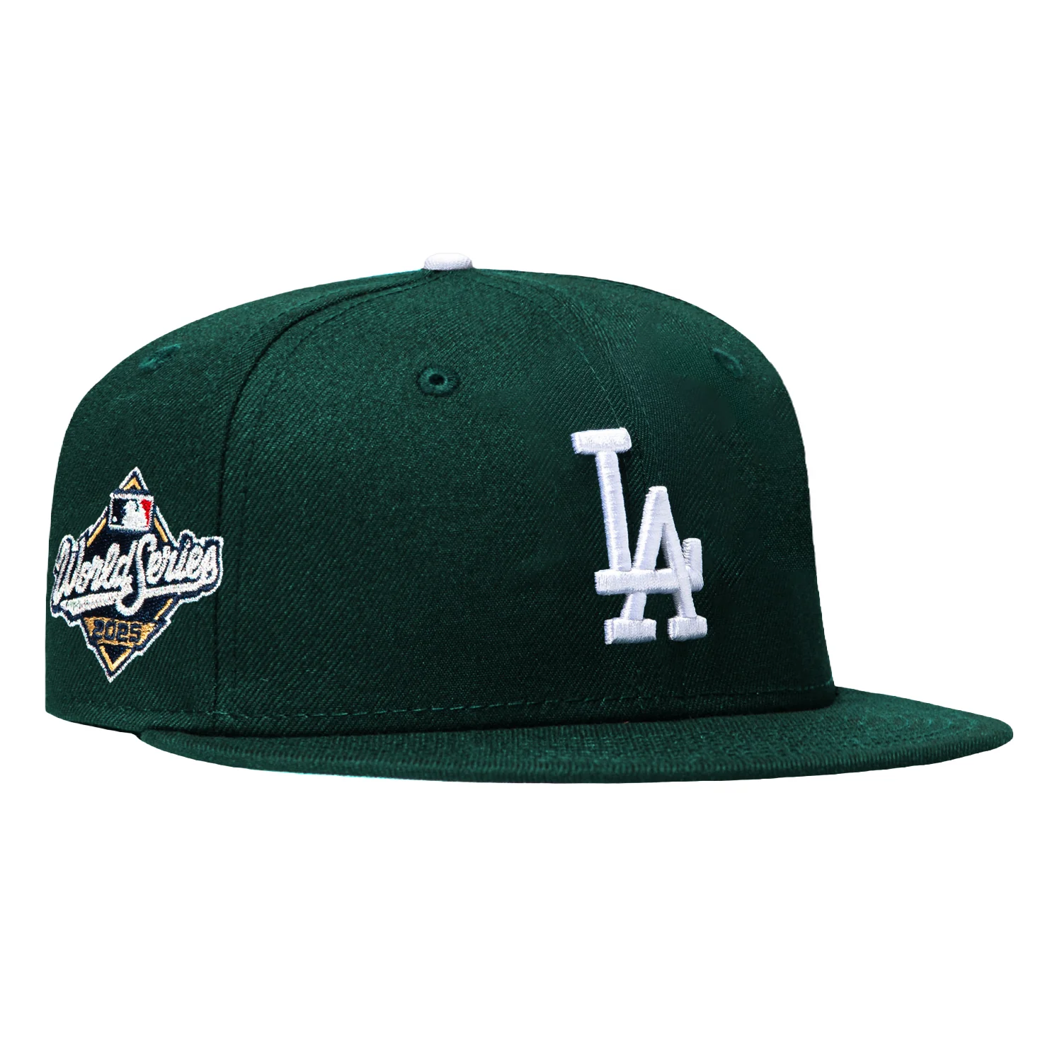 New Era 59Fifty Los Angeles Dodgers 2025 World Series Patch Hat - Green, White