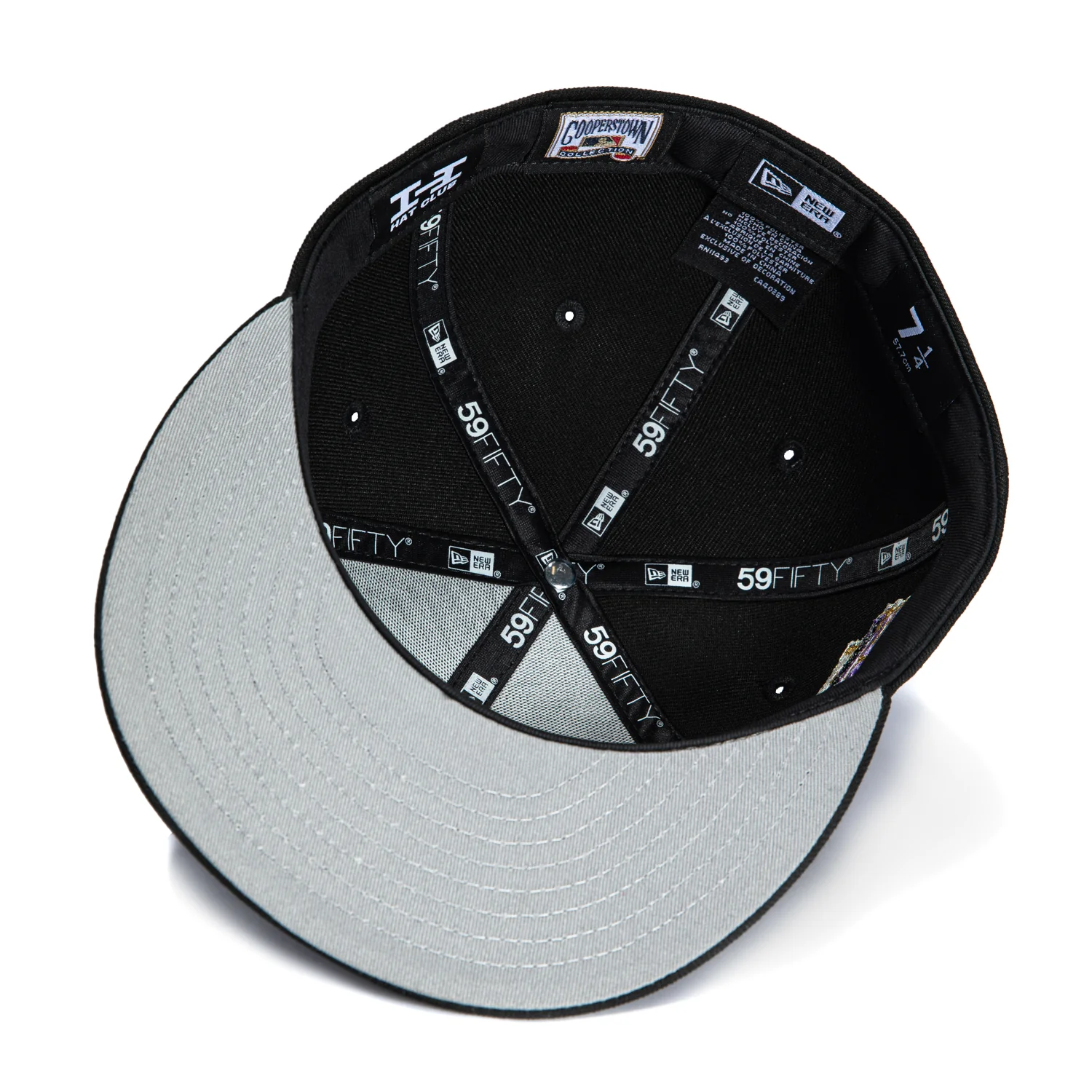 New Era 59Fifty San Francisco Giants 25th Anniversary Patch Script Hat - Black, Lavender, Metallic Gold - Image 2