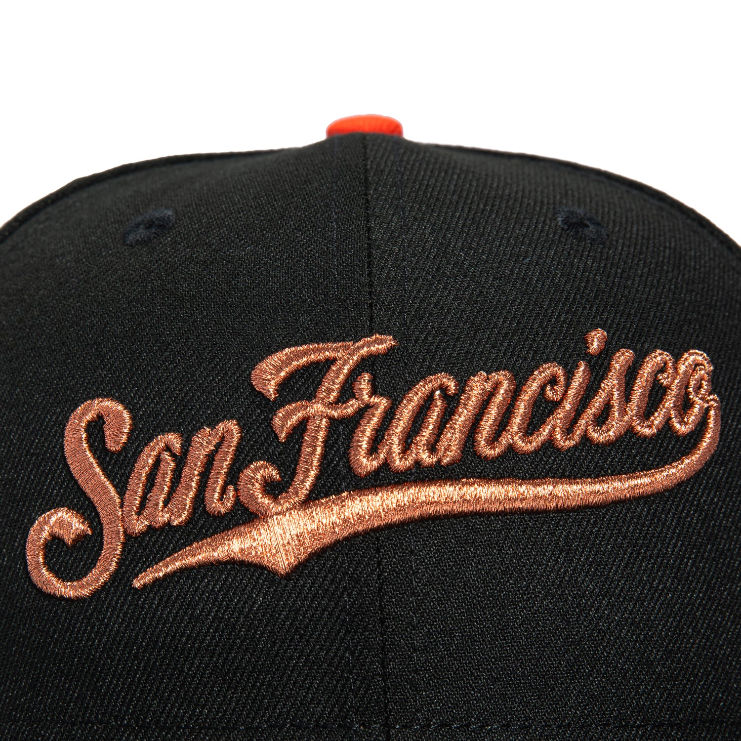 New Era 59Fifty San Francisco Giants 25th Anniversary Stadium Patch Script Hat - Black, Metallic Copper - Image 4