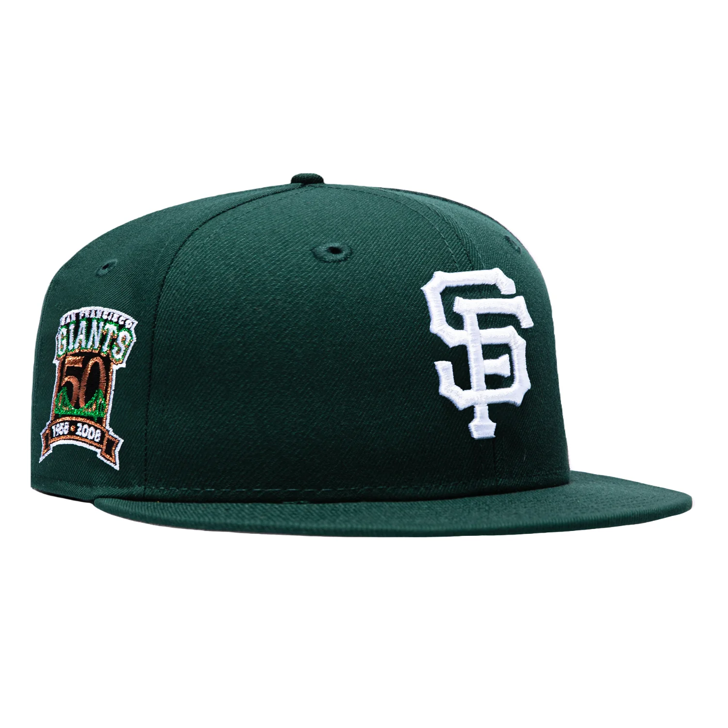 New Era 59Fifty San Francisco Giants 50th Anniversary Patch Hat - Green, Metallic Gold