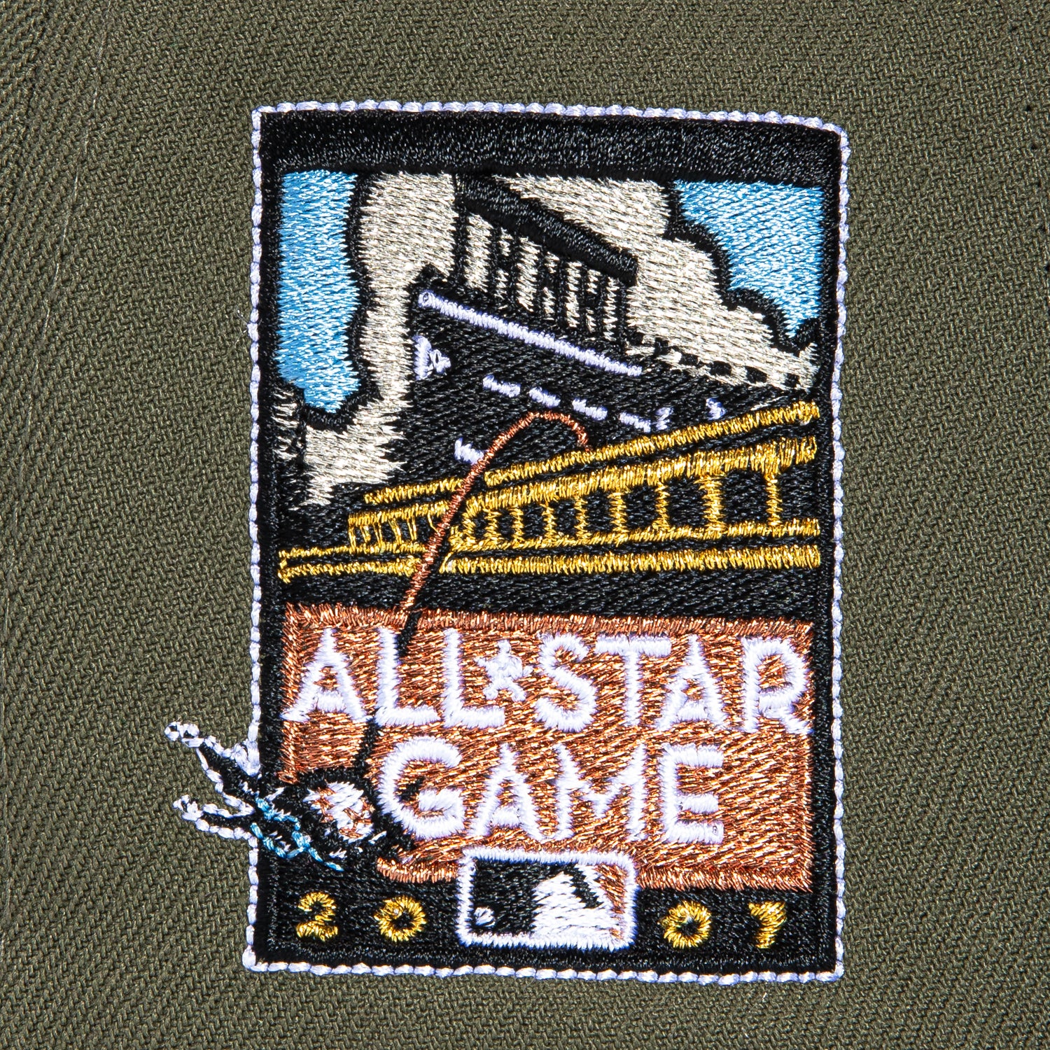 New Era 59Fifty San Francisco Giants 2007 All Star Game Patch Hat - Olive - Image 5