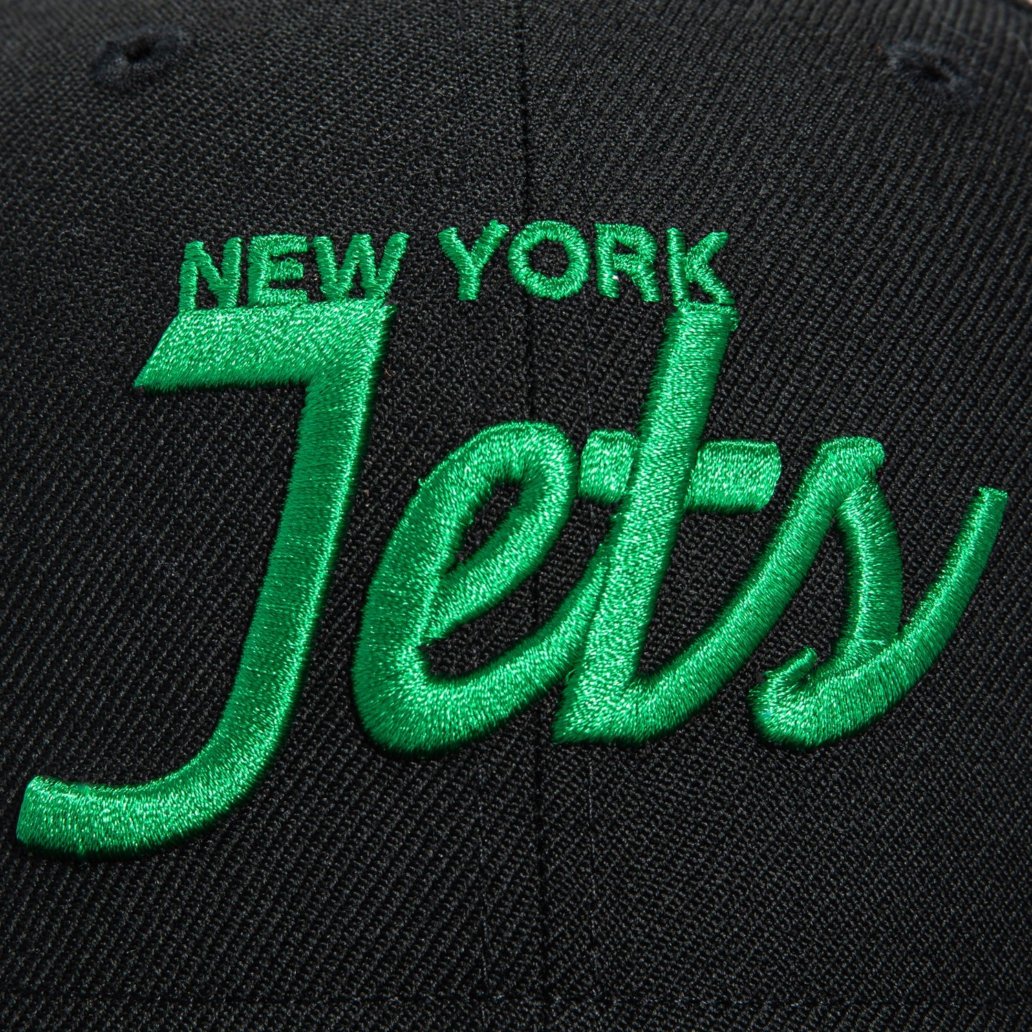 New Era 59Fifty New York Jets Script Hat - Black, Green - Image 4